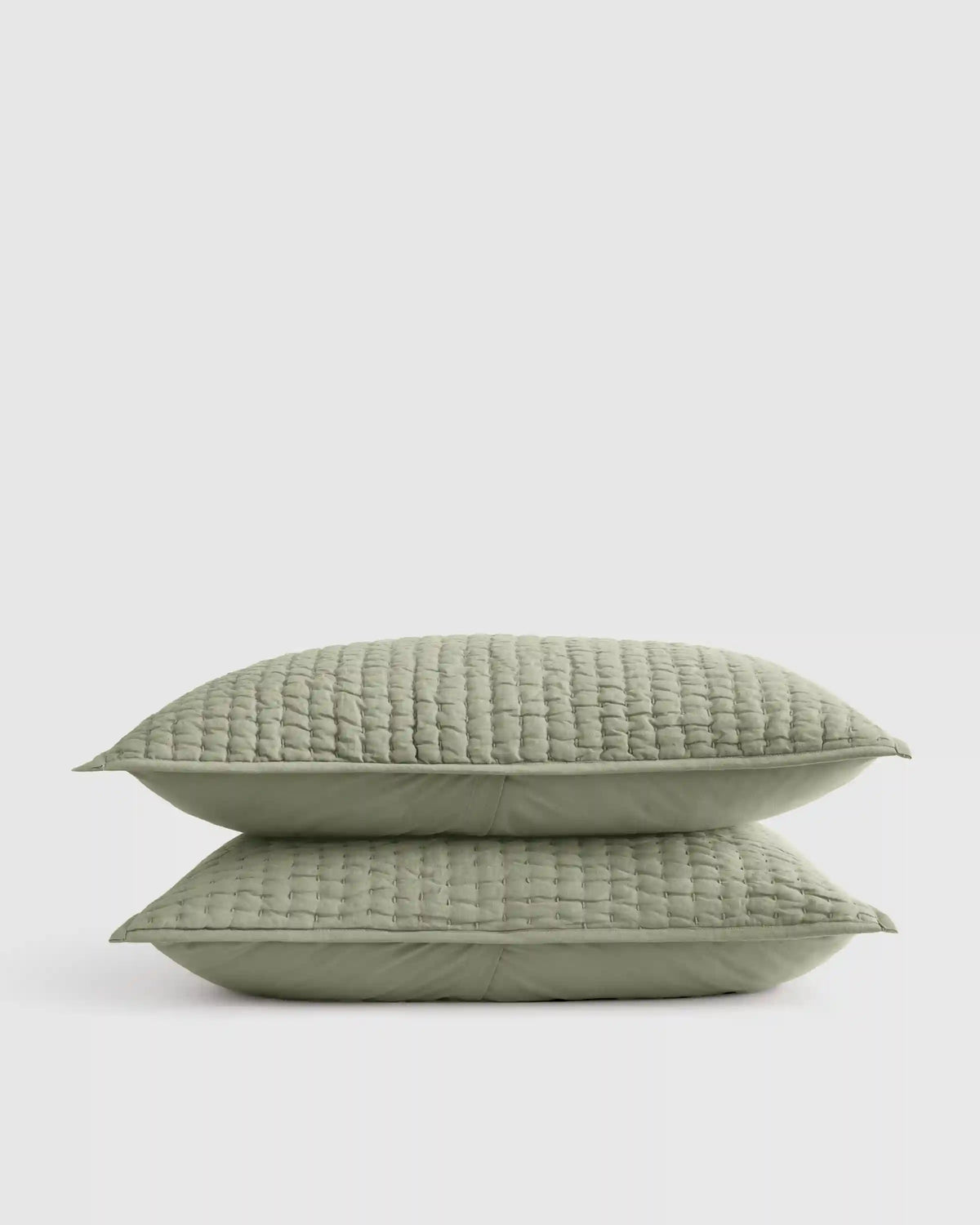 European Linen Cotton Stitch Sham Set