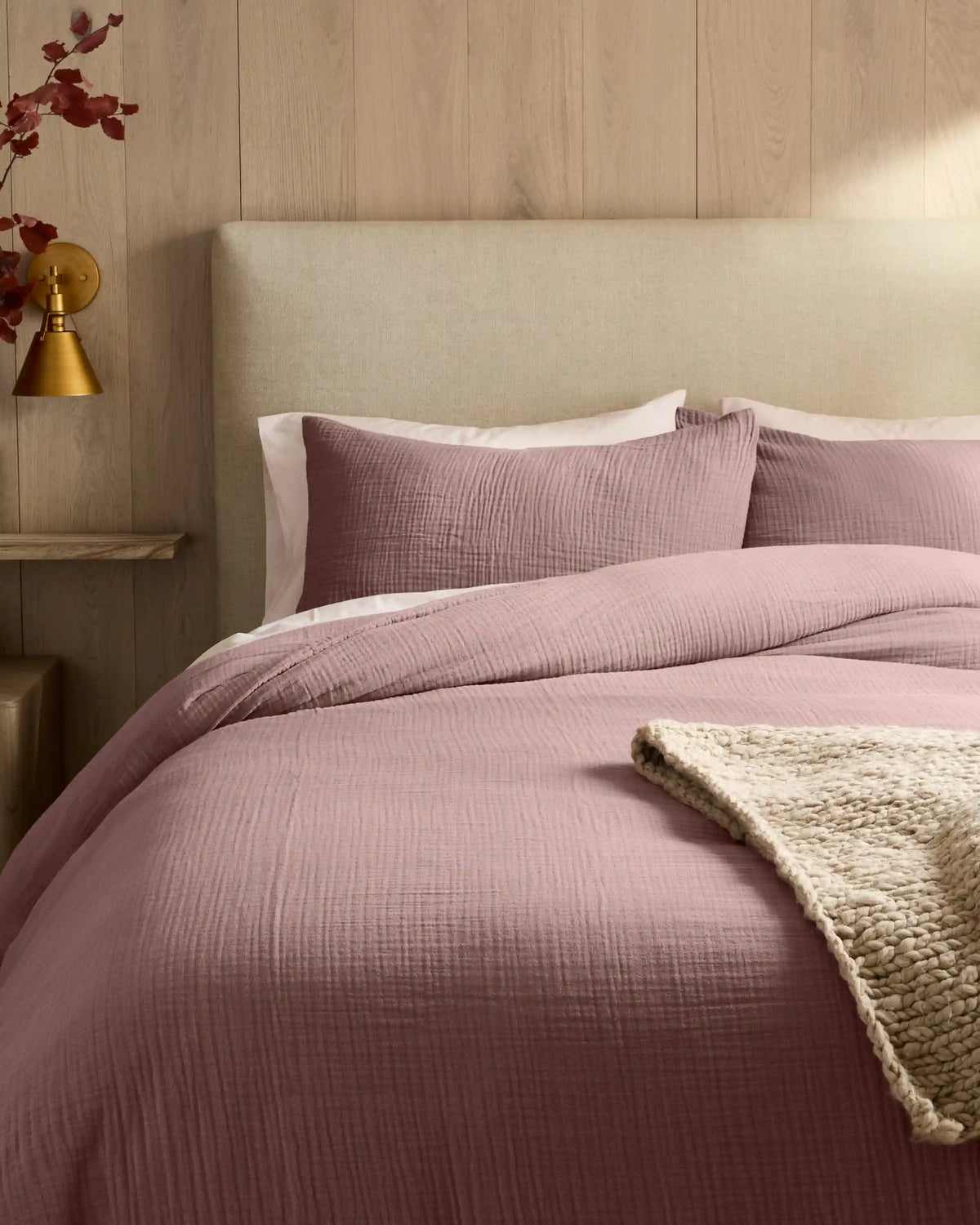 Organic Cotton Gauze Duvet Cover Set