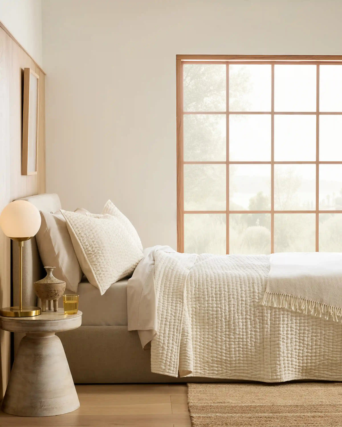 European Linen Cotton Stitch Quilt Set