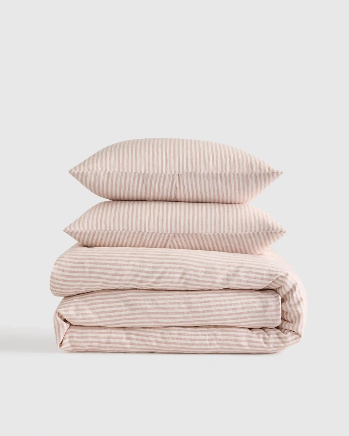 European Linen Stripe Duvet Cover Set