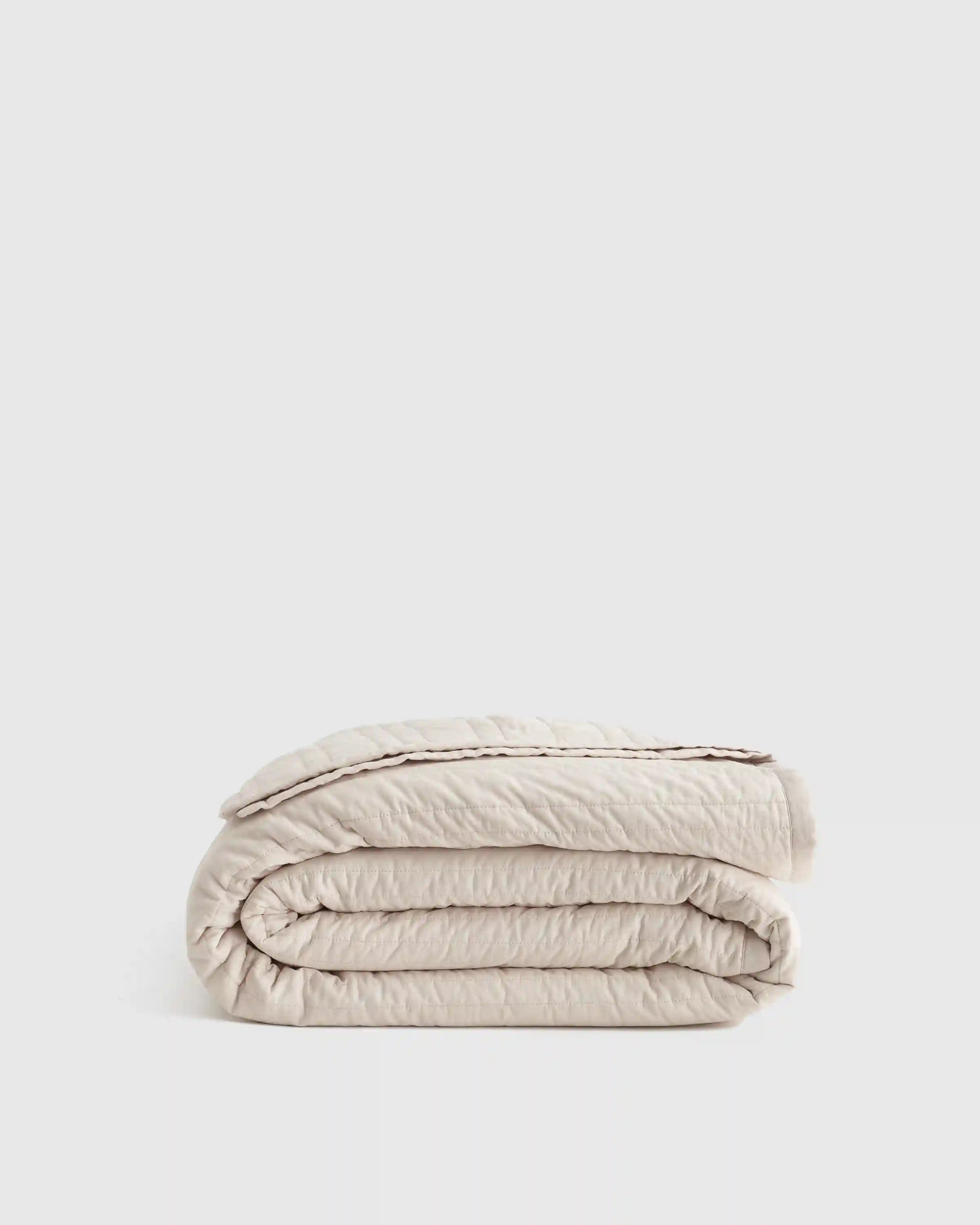 Organic Cotton Stripe Stitch Quilt