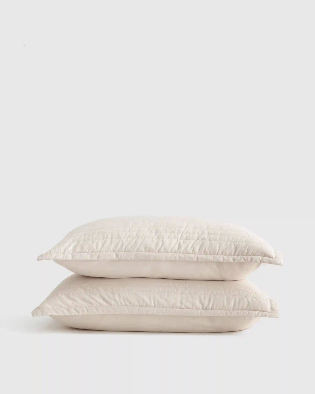 Organic Cotton Stripe Stitch Quilted Sham Set
