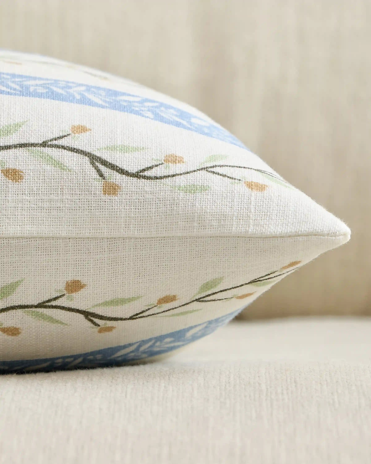 Floral Vine Cotton Pillow Cover