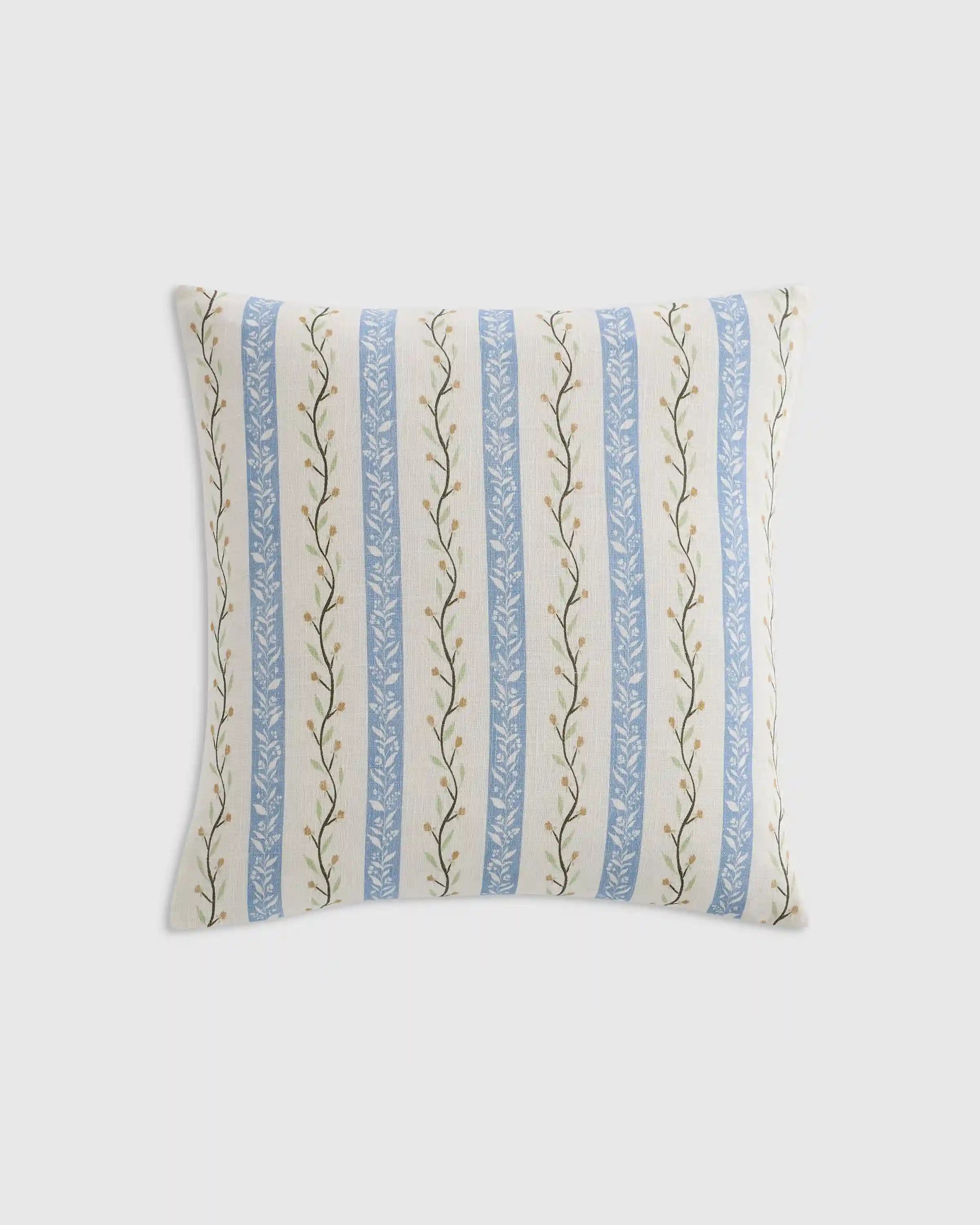 Floral Vine Cotton Pillow Cover