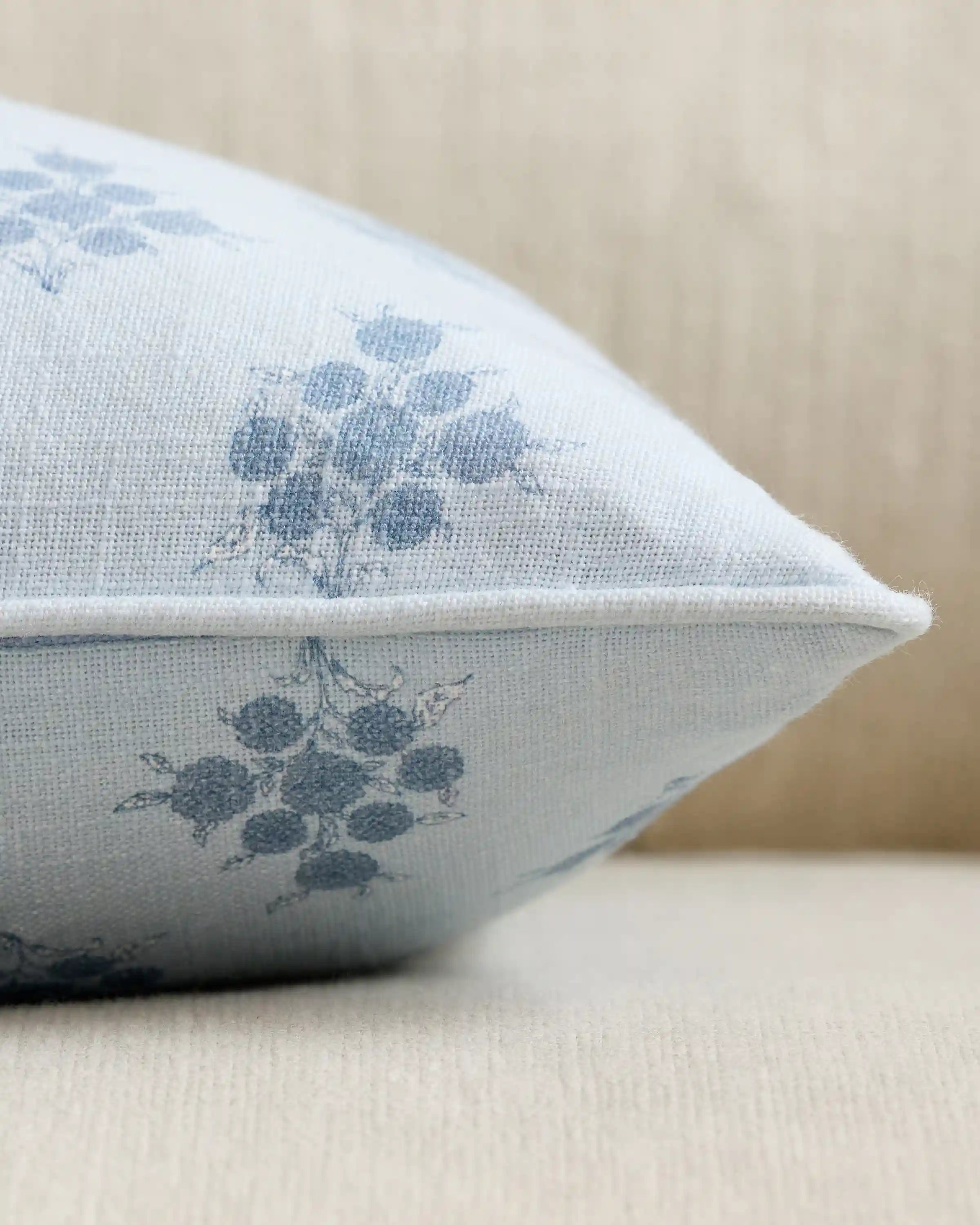 Piped Block Print Cotton Pillow Cover (Set of 2)