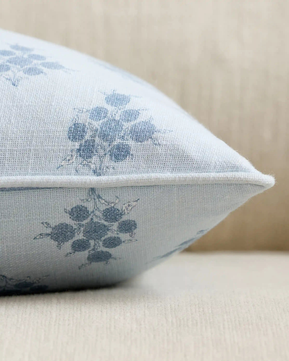 Piped Block Print Cotton Pillow Cover (Set of 2)