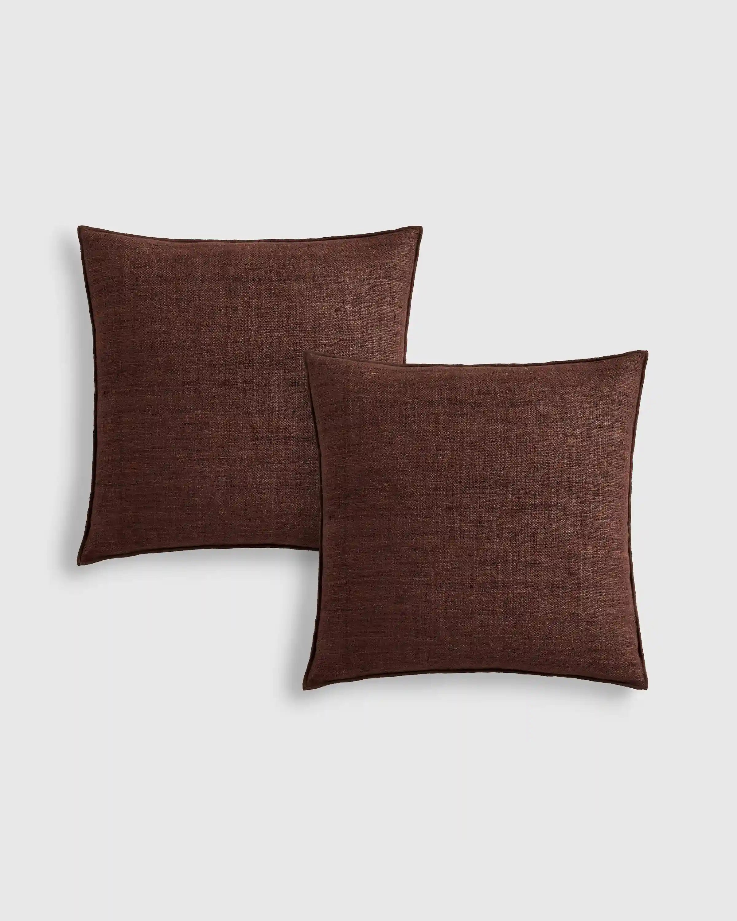 Raw Silk Textured Pillow Cover (Set of 2)
