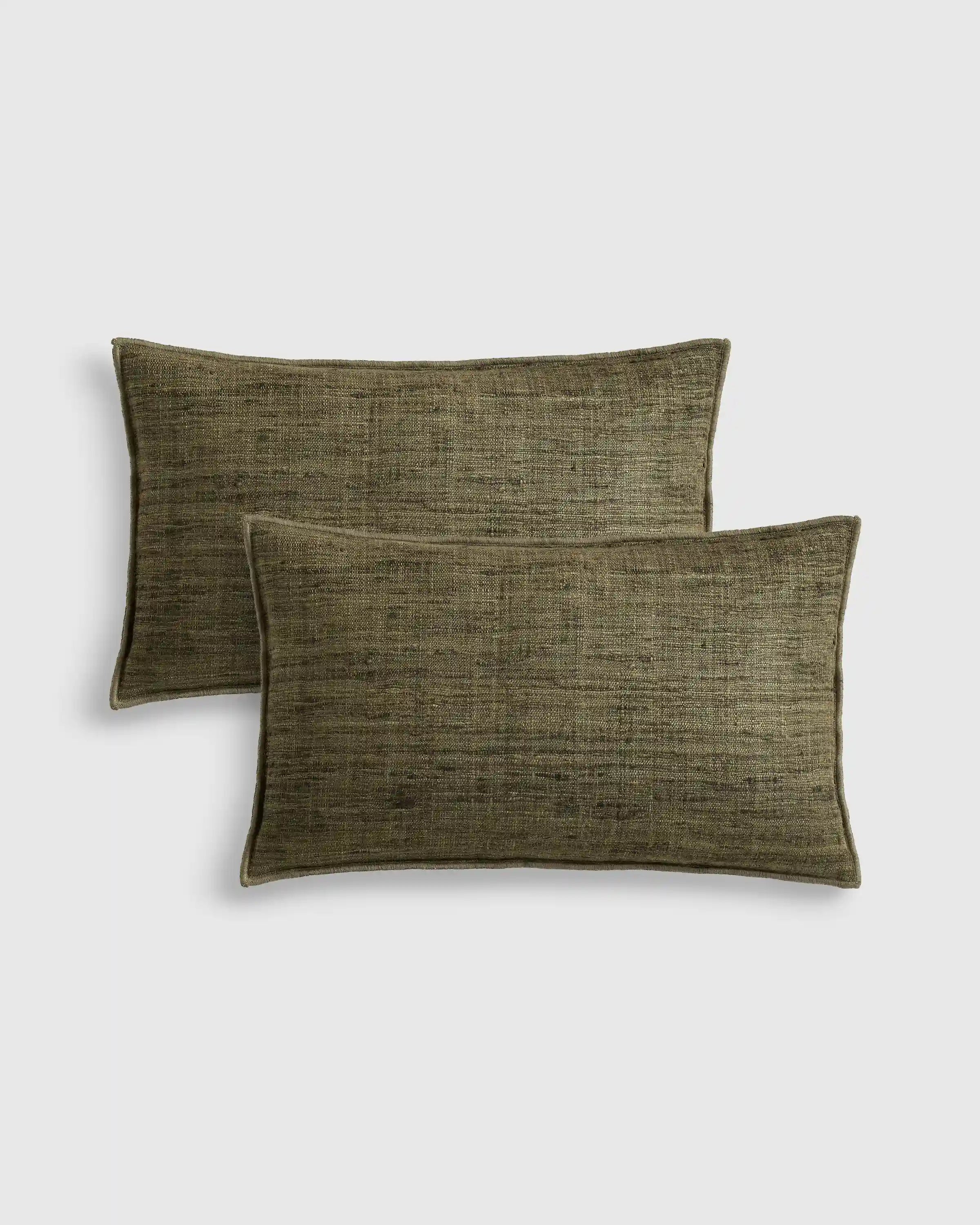 Raw Silk Textured Pillow Cover (Set of 2)