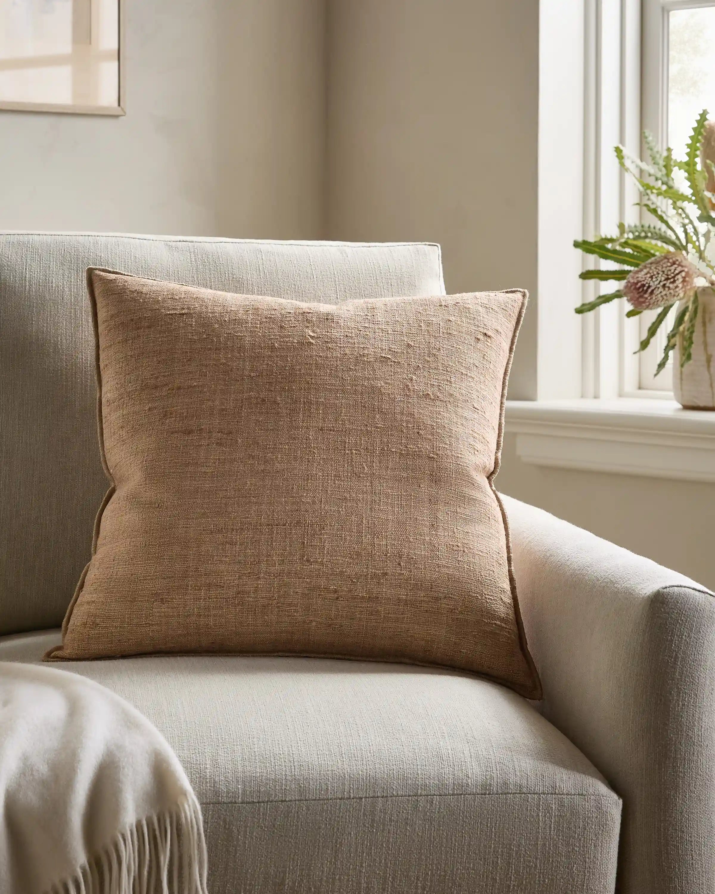 Raw Silk Textured Pillow Cover (Set of 2)