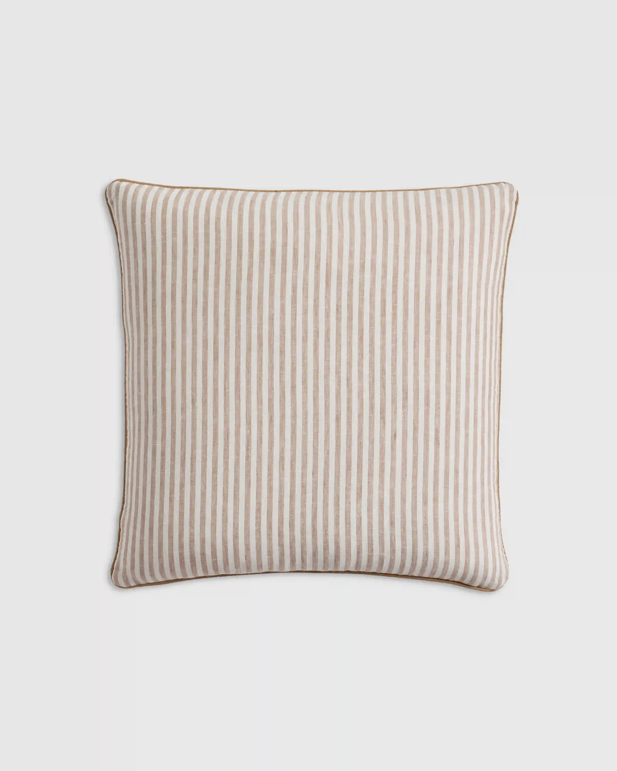 Piped Linen Stripe Pillow Cover