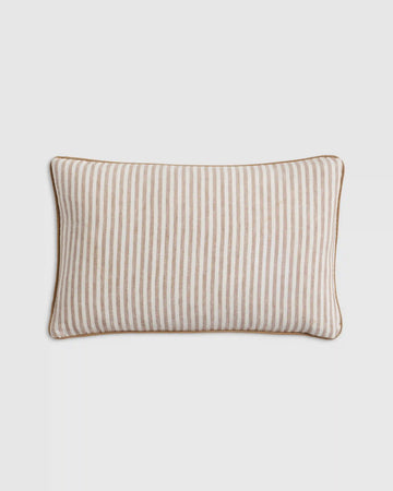 Piped Linen Stripe Pillow Cover