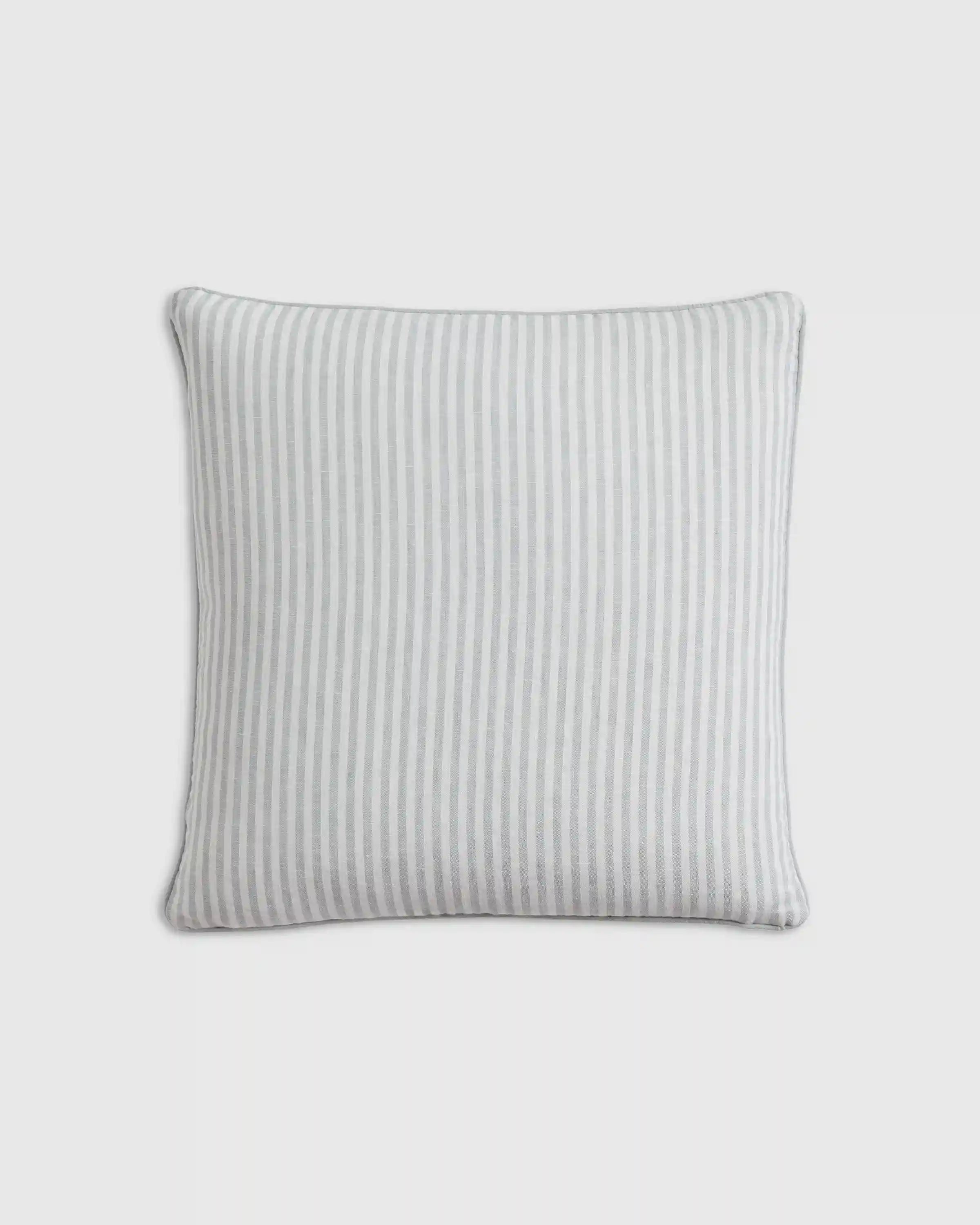 Piped Linen Stripe Pillow Cover