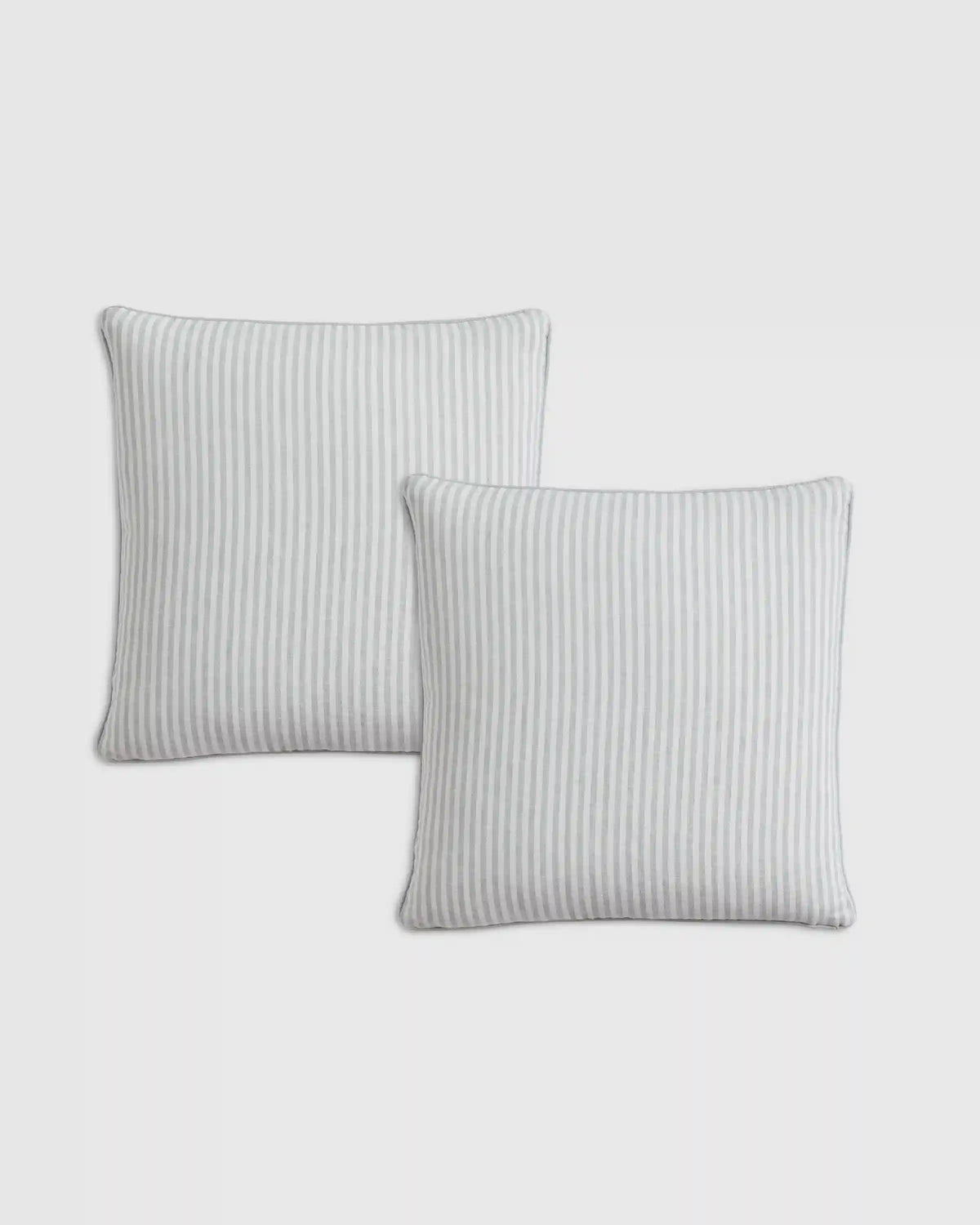 Piped Linen Stripe Pillow Cover (Set of 2)