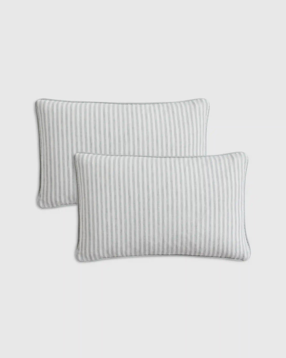Piped Linen Stripe Pillow Cover (Set of 2)