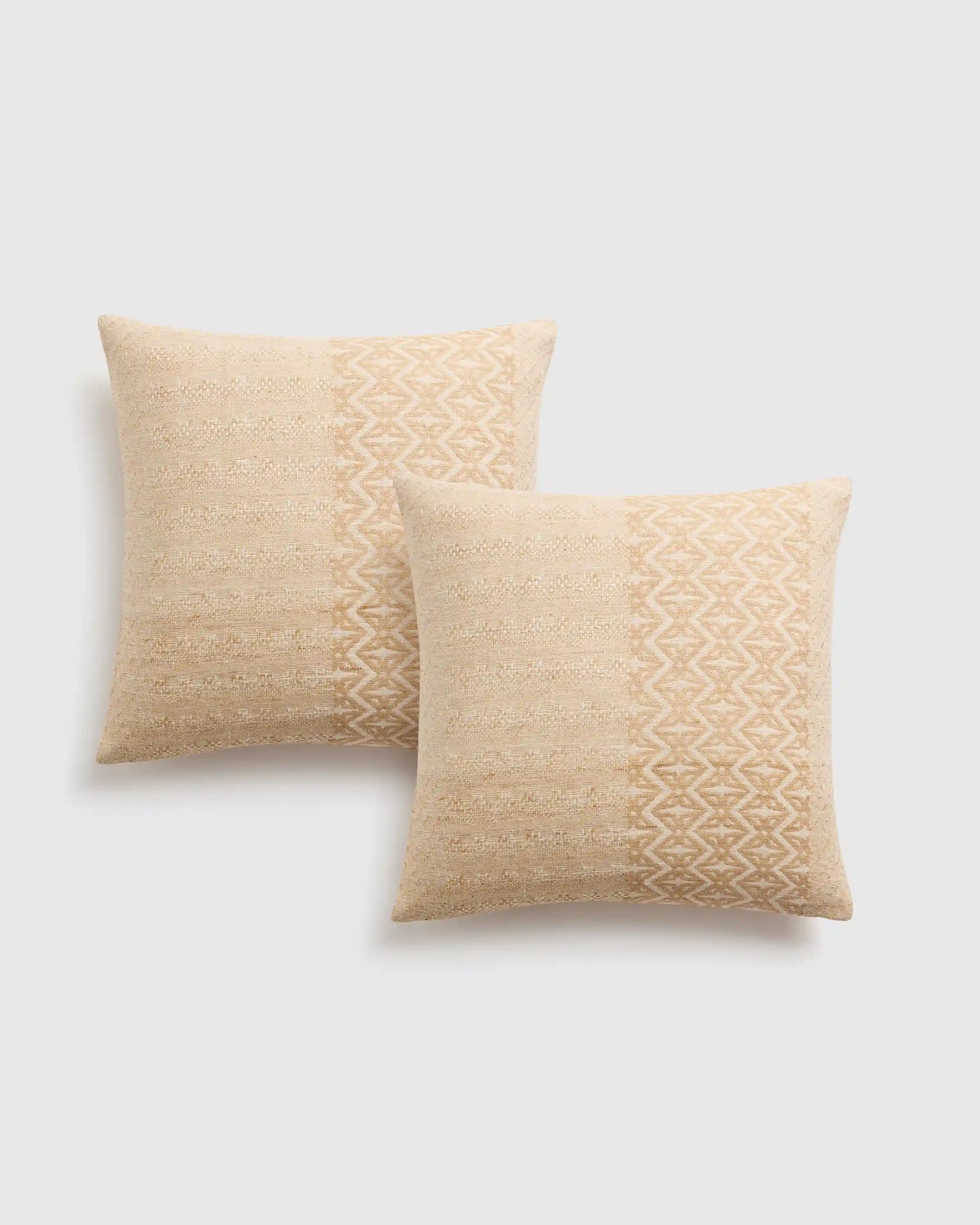 Geometric Silk Blend Pillow Cover (Set of 2)