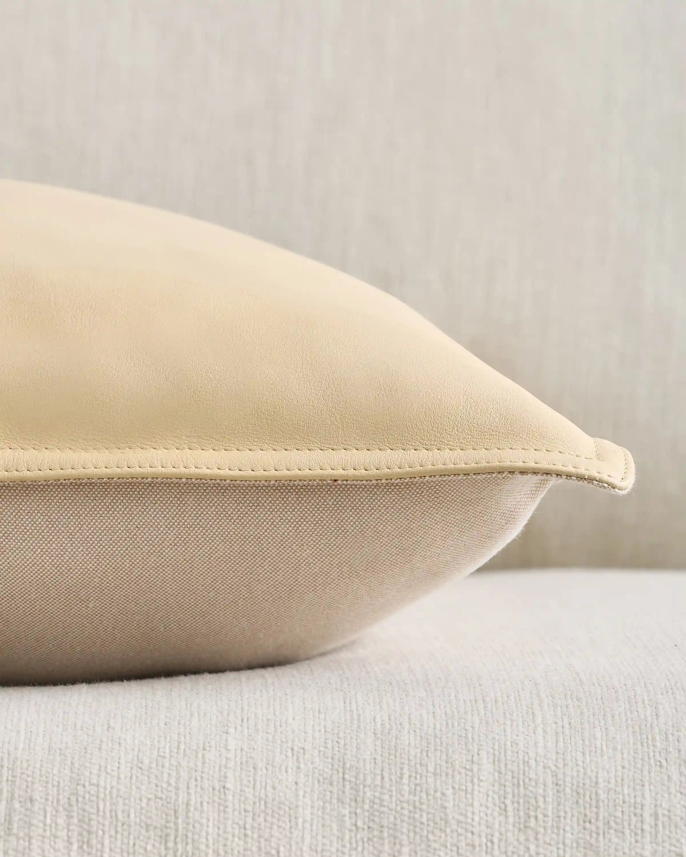 Pieced Leather Pillow Cover (Set of 2)