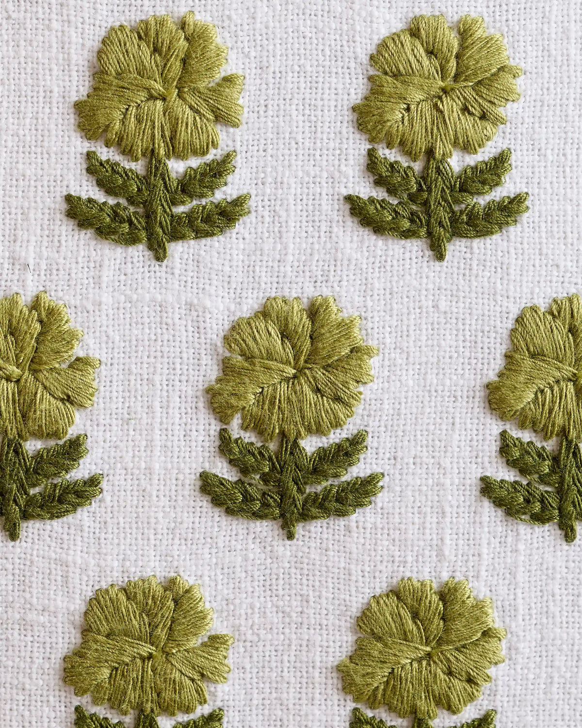 Embroidered Floral Cotton Pillow Cover (Set of 2)
