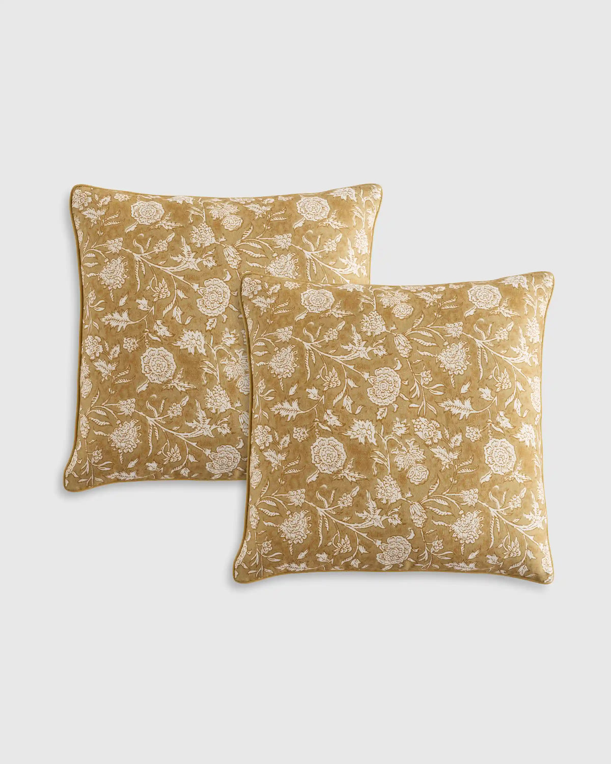 Linen Cotton Botanical Pillow Cover (Set of 2)