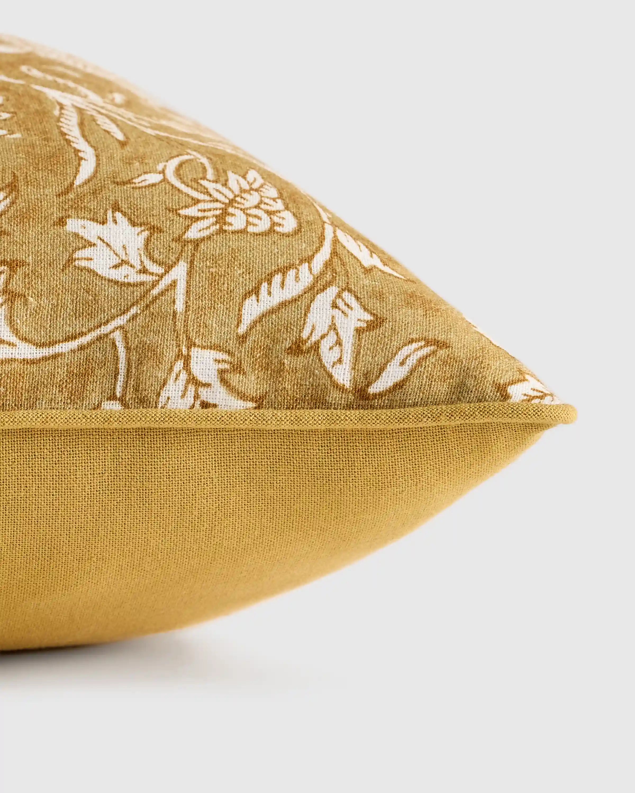 Linen Cotton Botanical Pillow Cover
