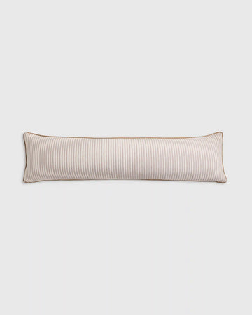 Piped Linen Stripe Oversized Lumbar Pillow Cover