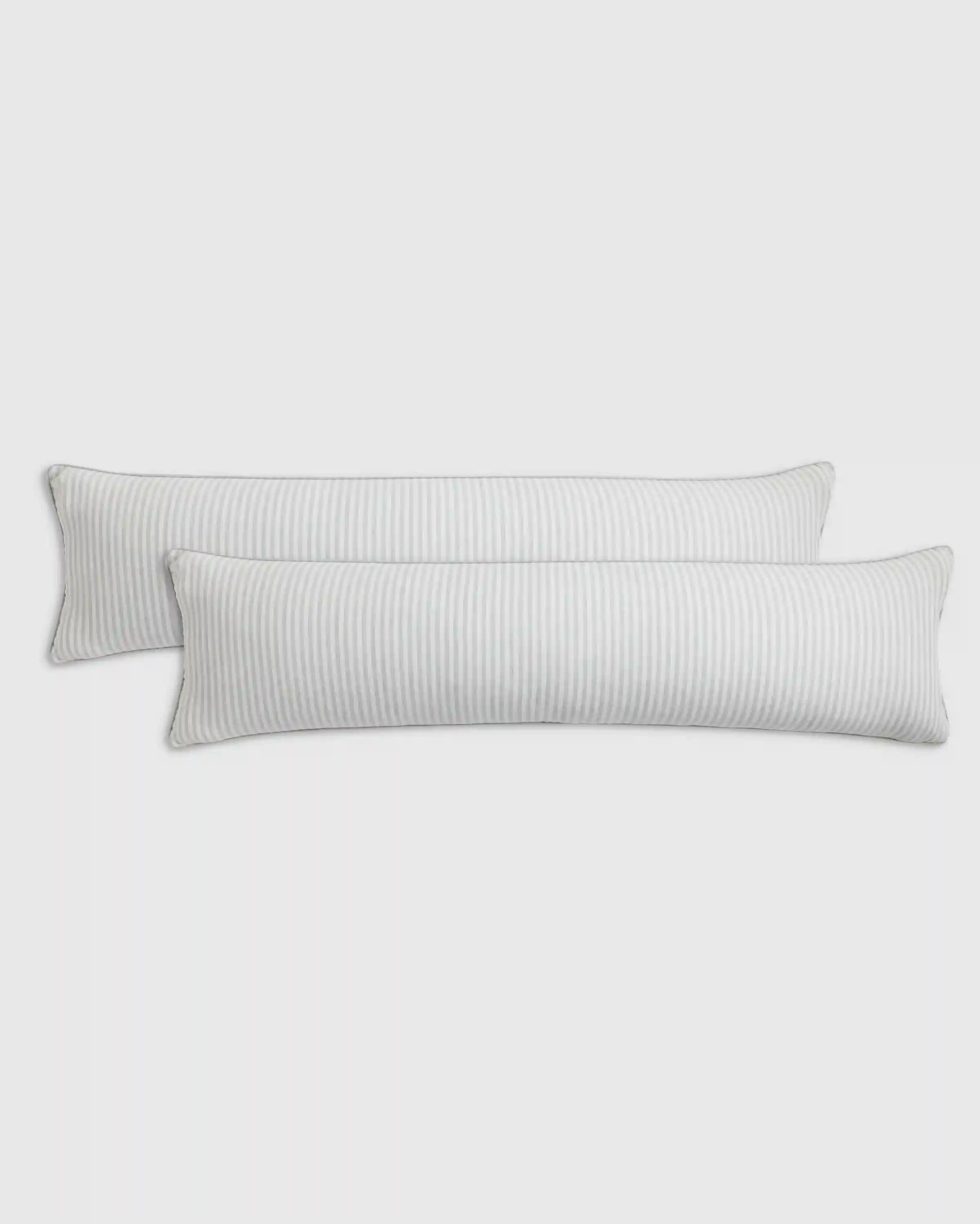 Piped Linen Stripe Pillow Cover (Set of 2)