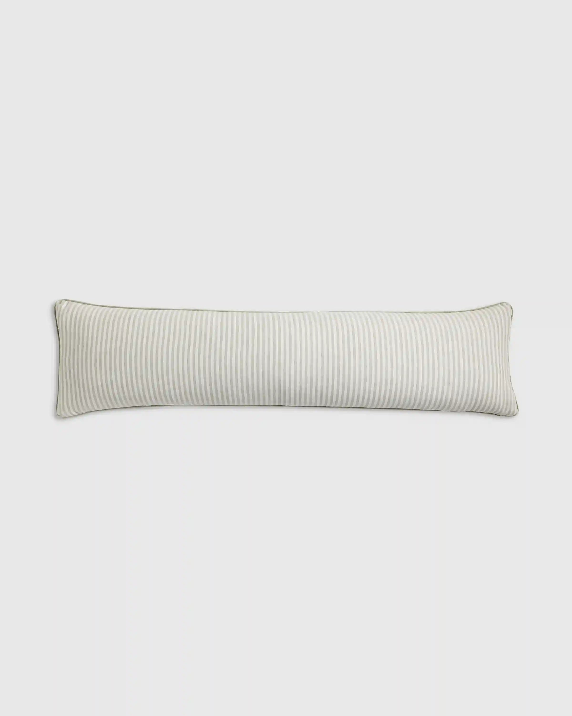 Piped Linen Stripe Pillow Cover