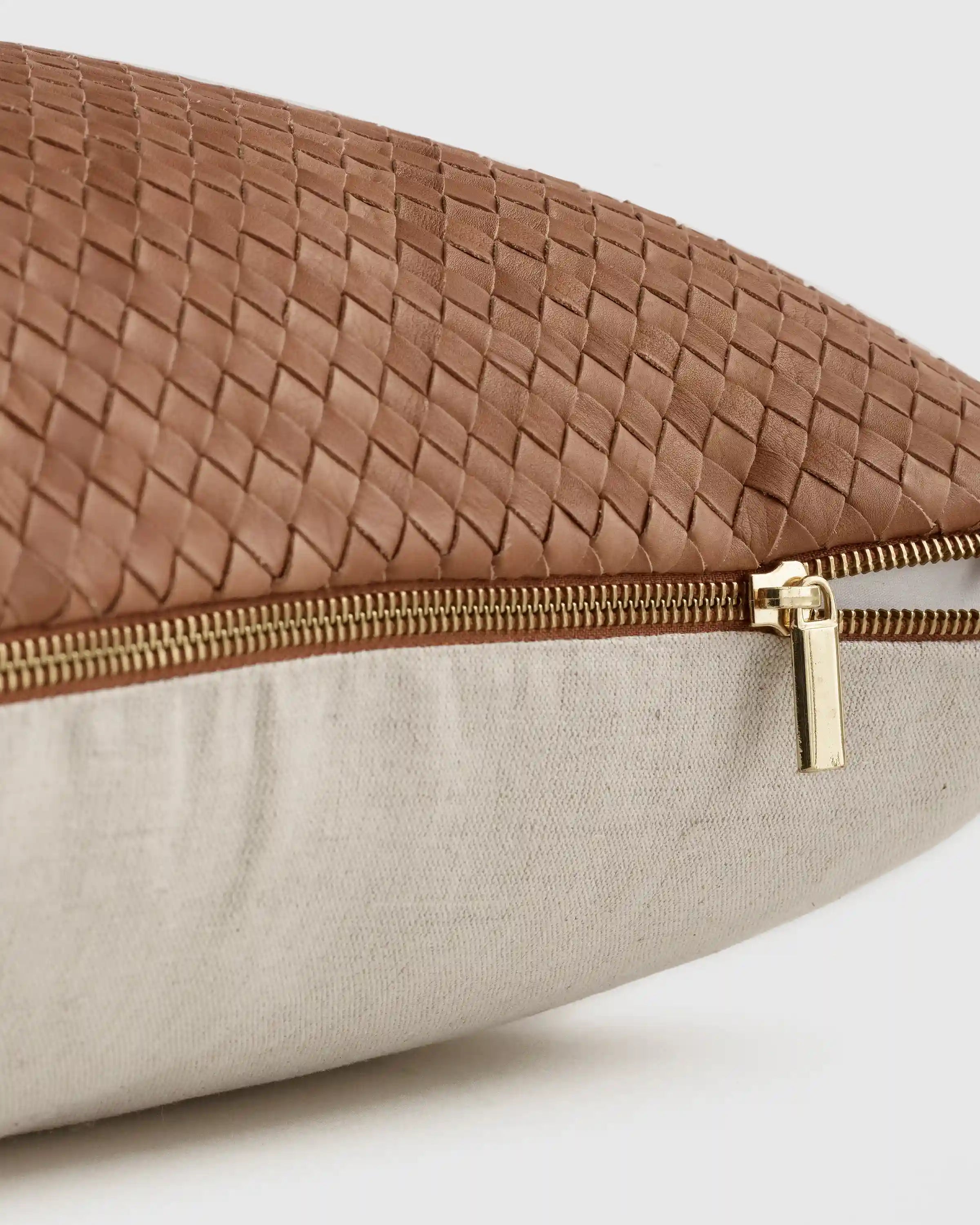 Woven Leather Pillow Cover (Set of 2)