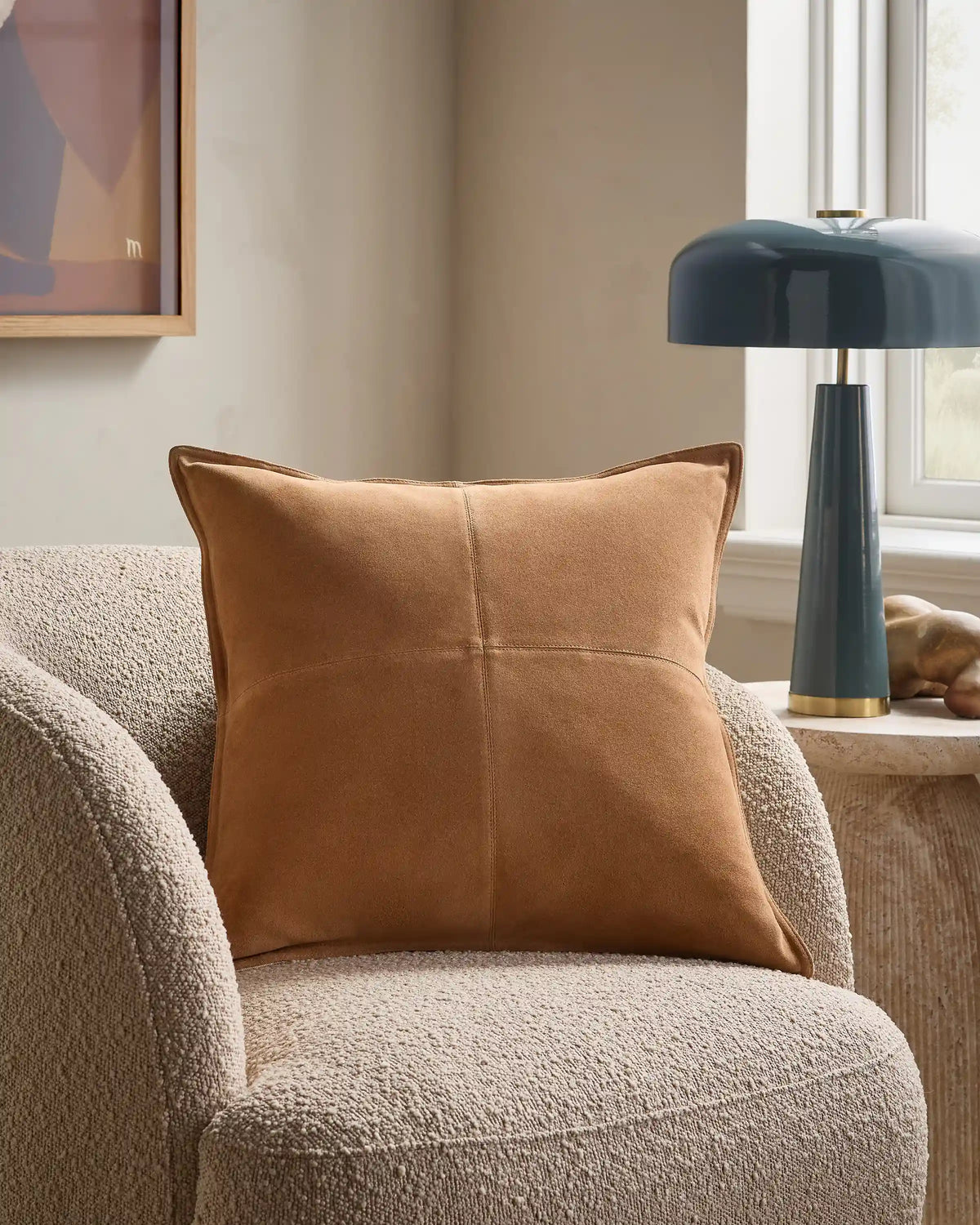 Pieced Suede Pillow Cover (Set of 2)