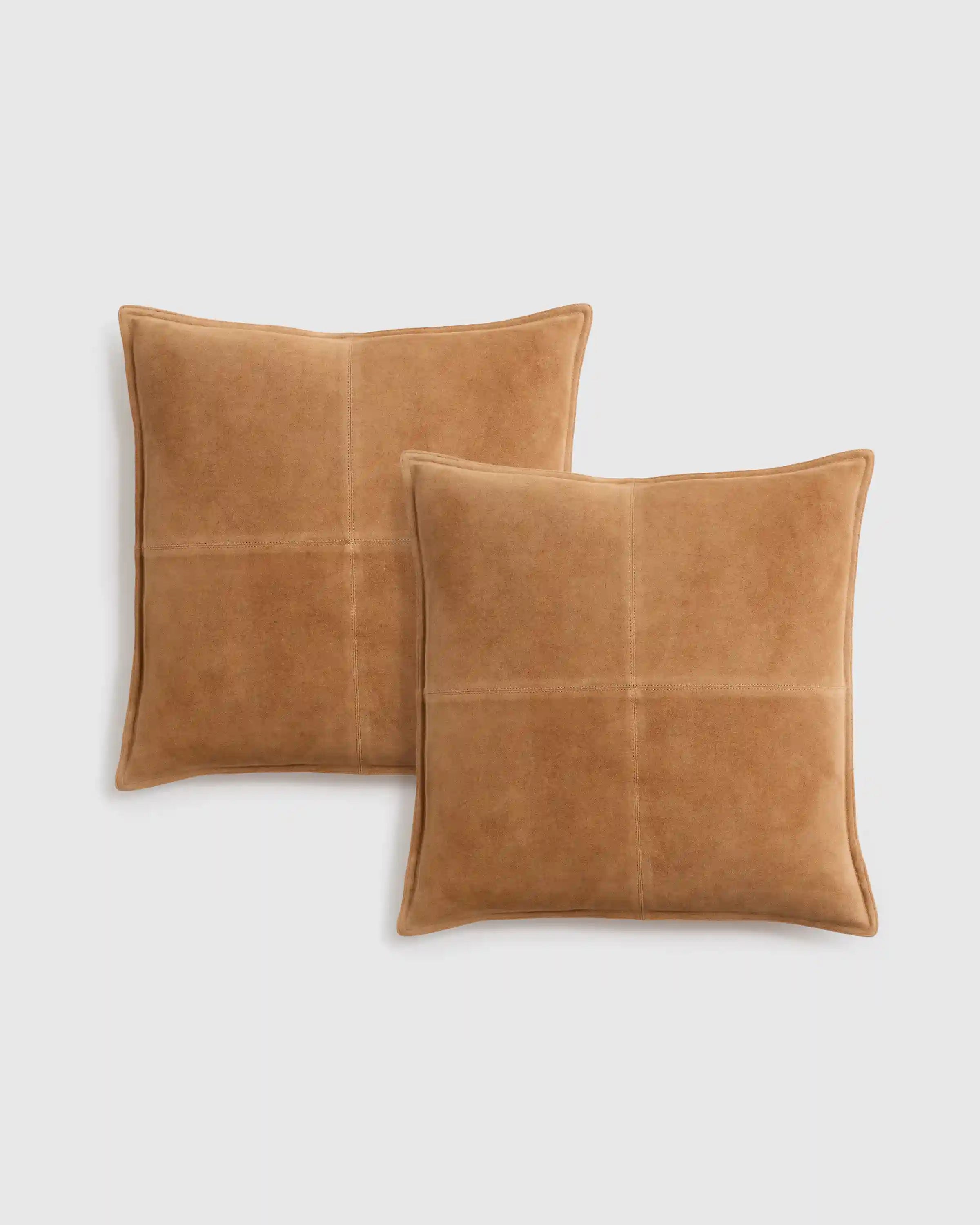 Pieced Suede Pillow Cover (Set of 2)