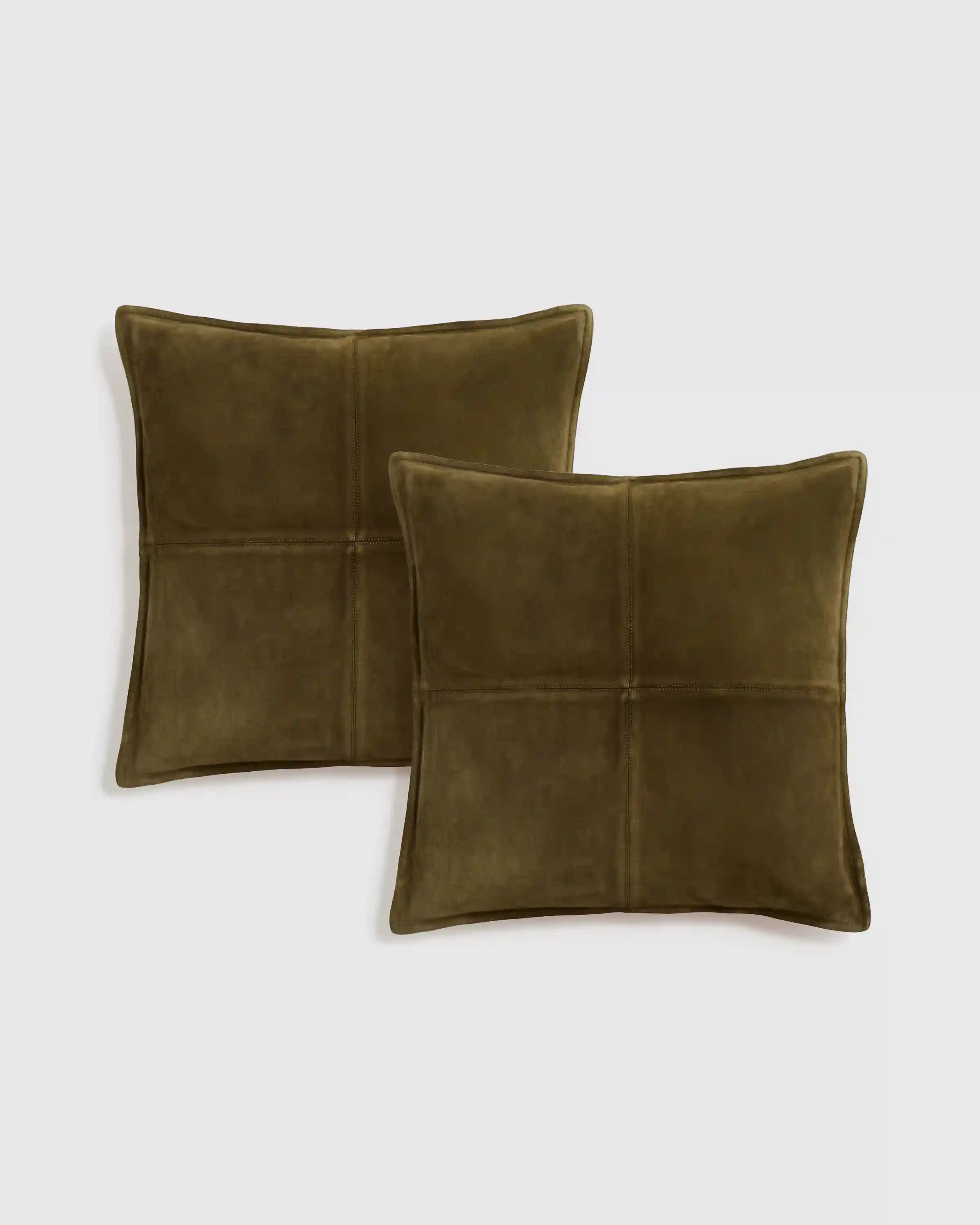 Pieced Suede Pillow Cover (Set of 2)