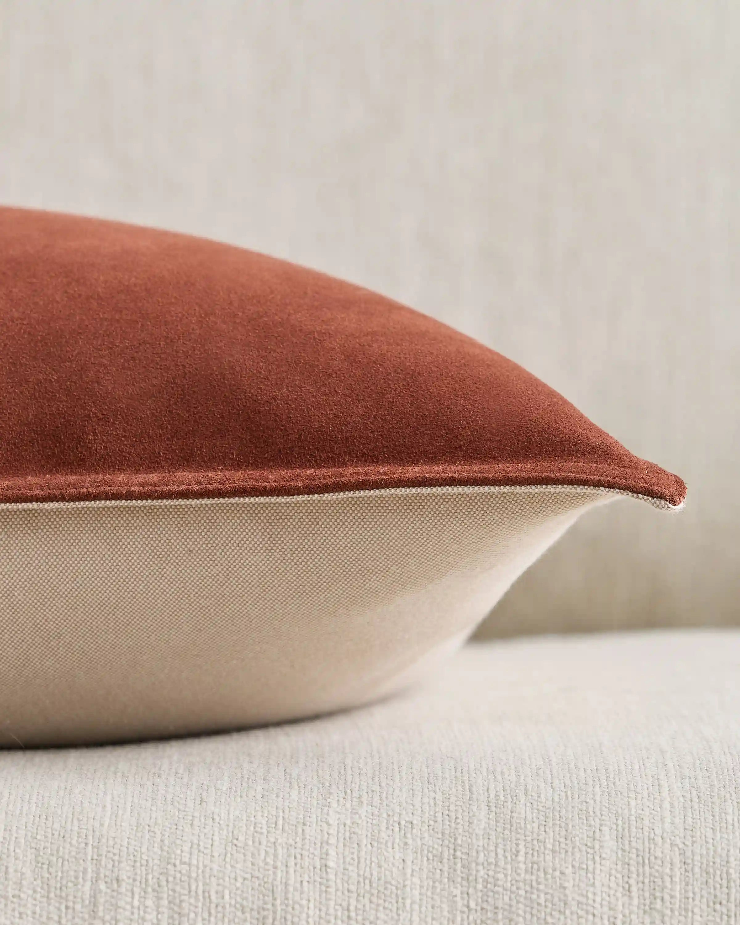 Pieced Suede Pillow Cover (Set of 2)