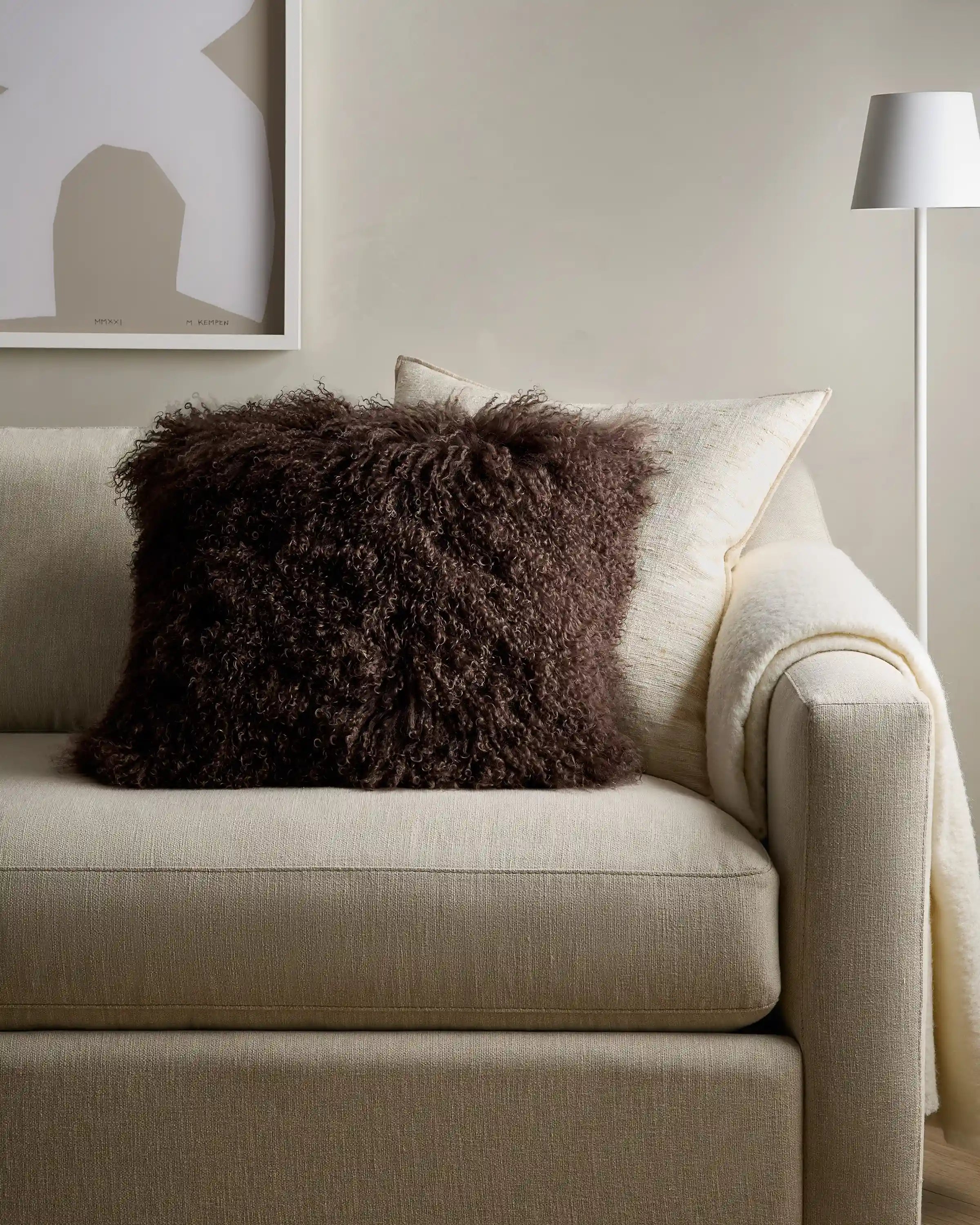 Luxe Mongolian Lamb Pillow Cover (Set of 2)