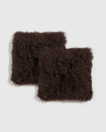 Luxe Mongolian Lamb Pillow Cover (Set of 2)
