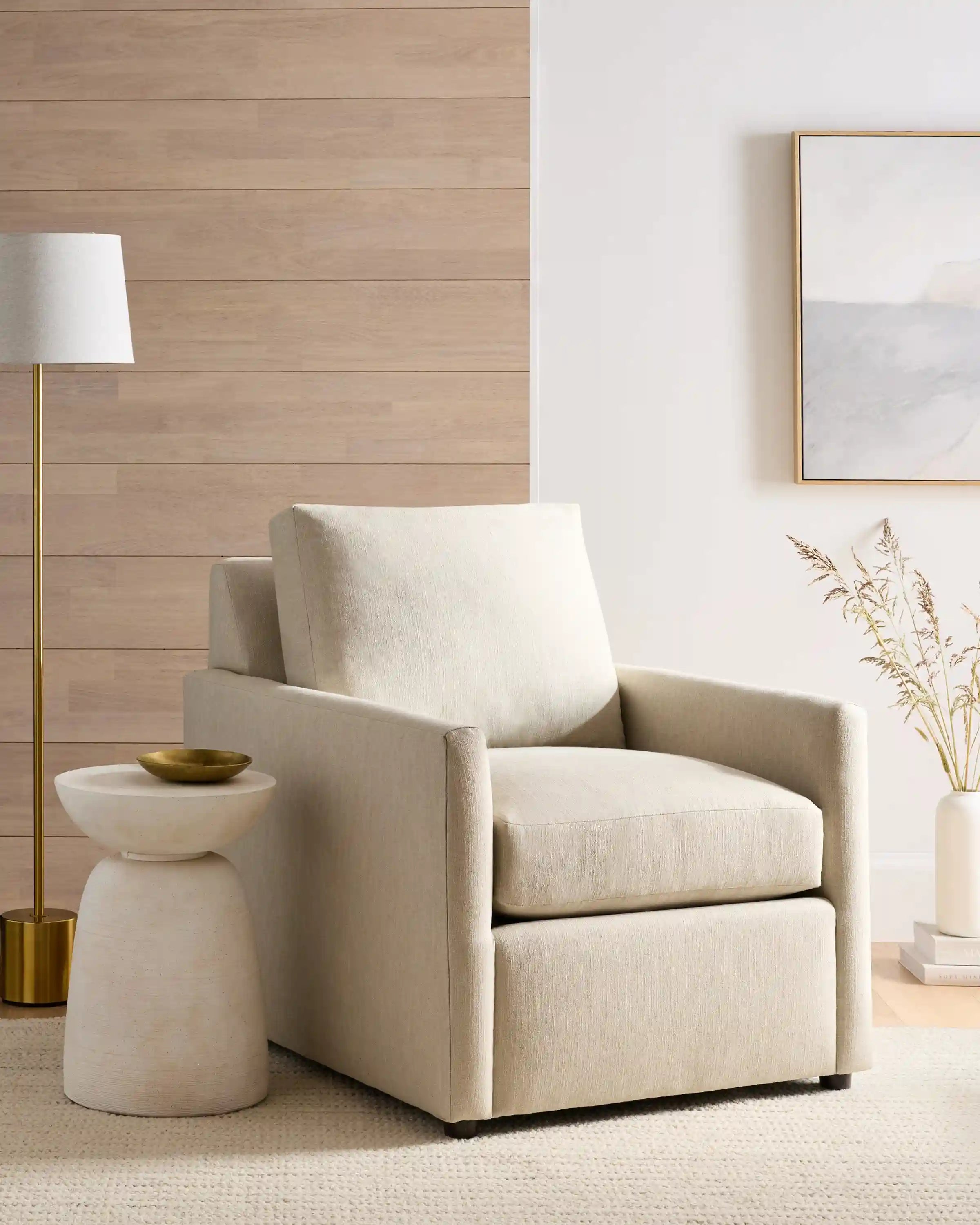 Brennan Accent Chair in Performance Basketweave