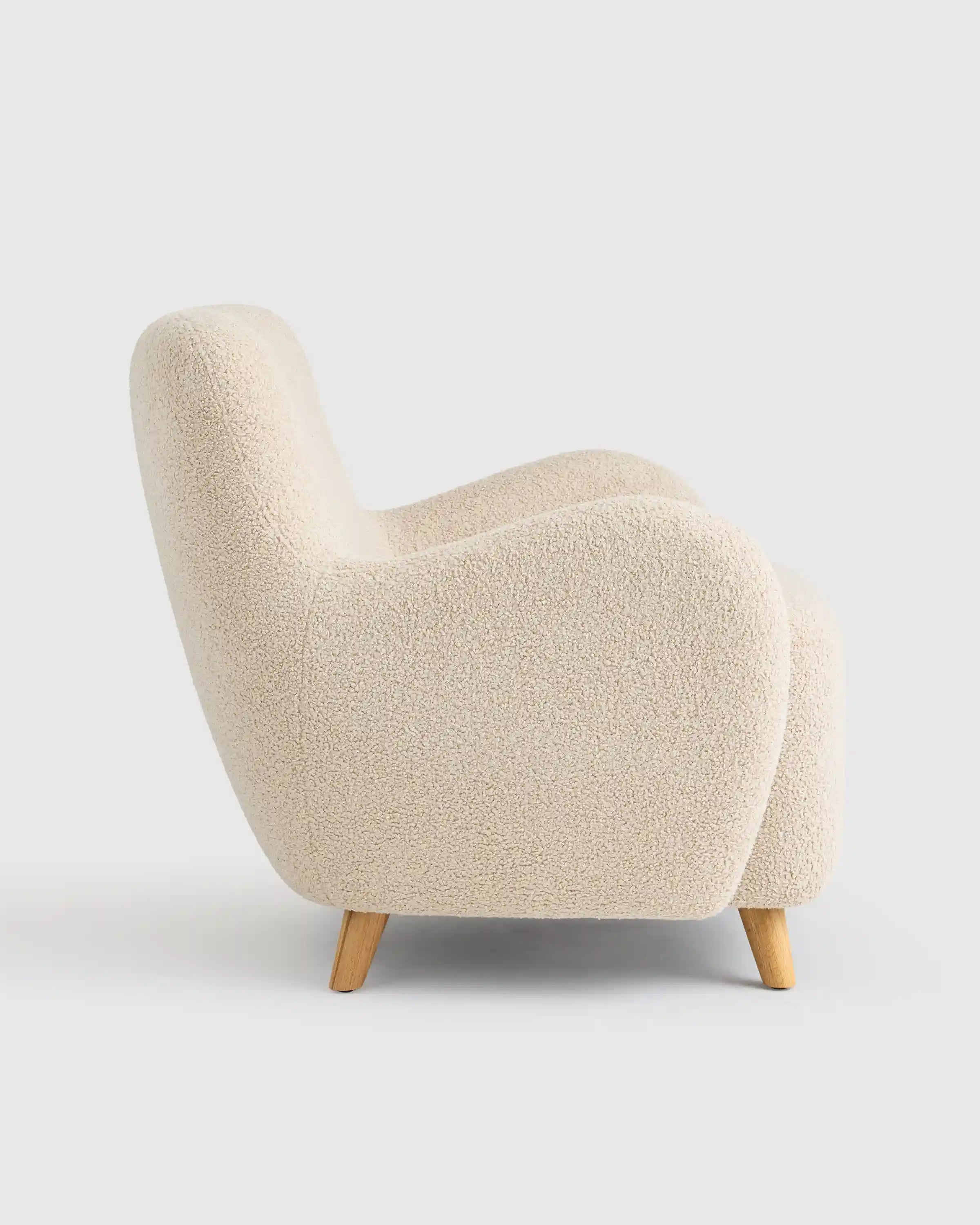 Teddy Boucle Petite Wingback Accent Chair