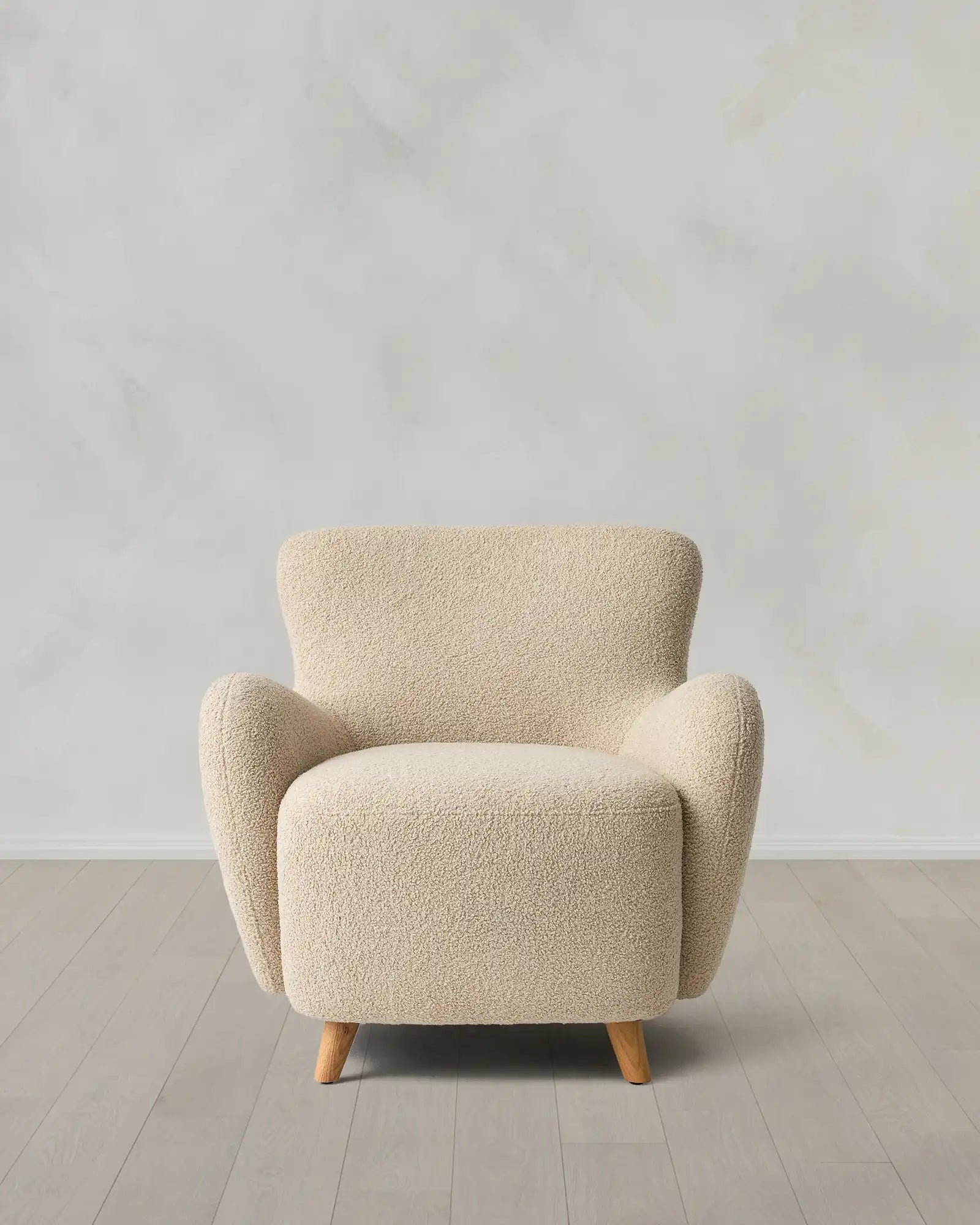 Teddy Boucle Petite Wingback Accent Chair