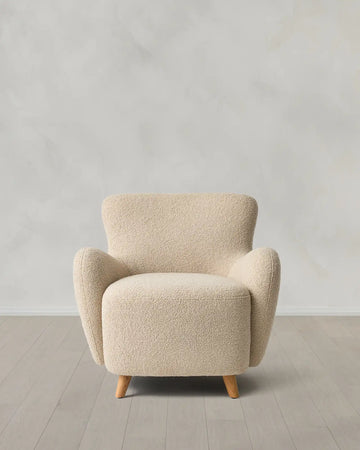 Teddy Boucle Petite Wingback Accent Chair