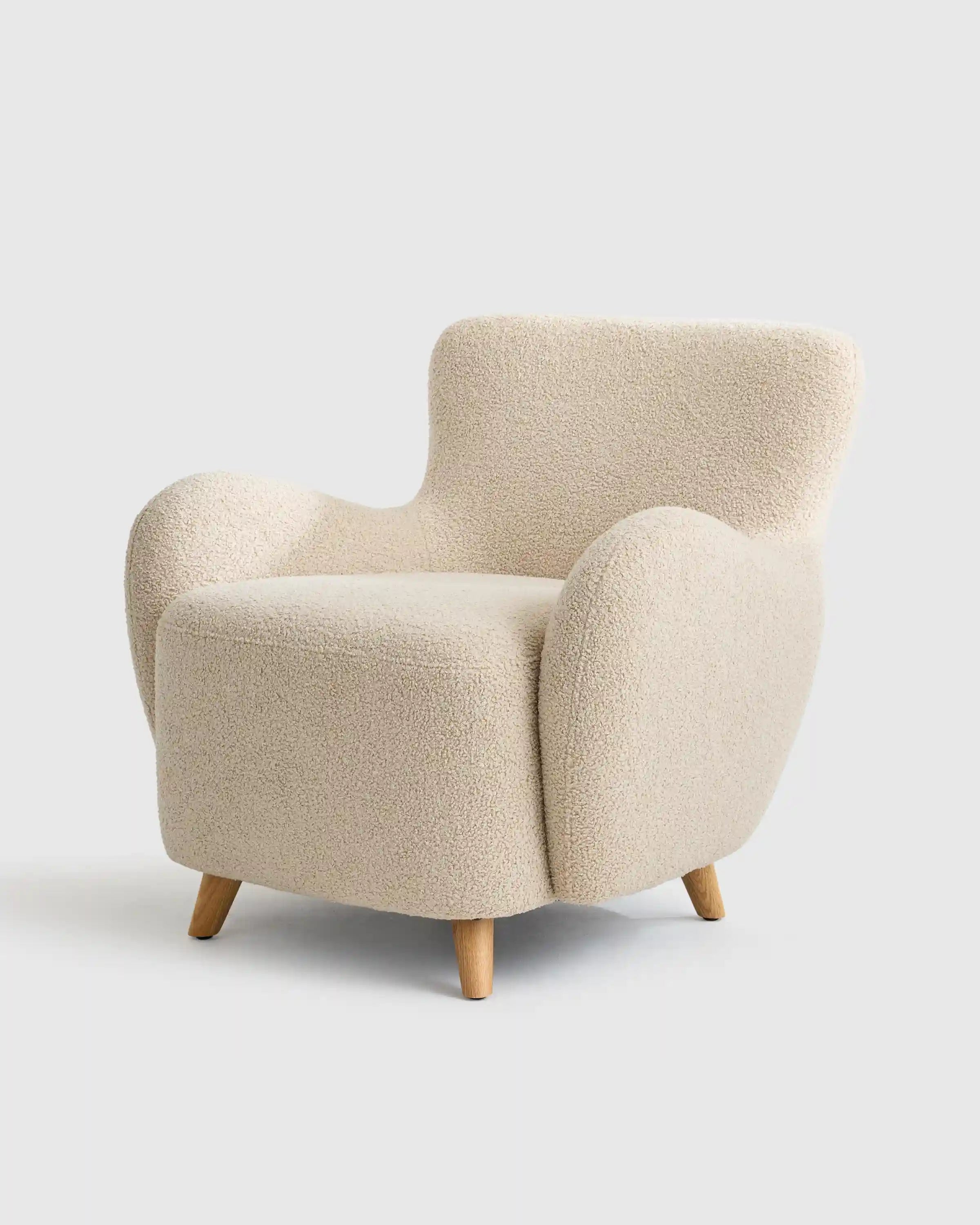 Teddy Boucle Petite Wingback Accent Chair