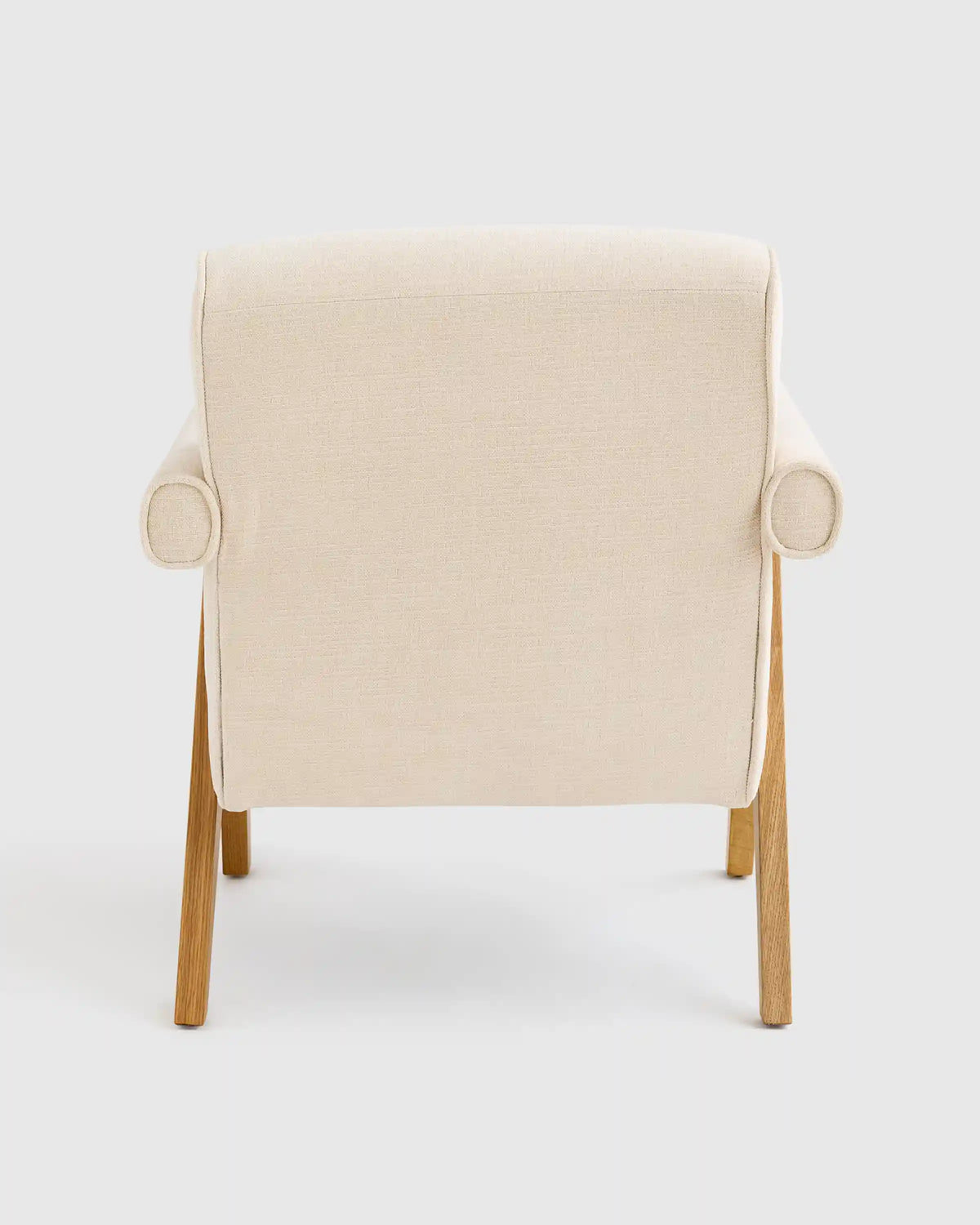 Solid Wood and Performance Chenille V-Leg Chair