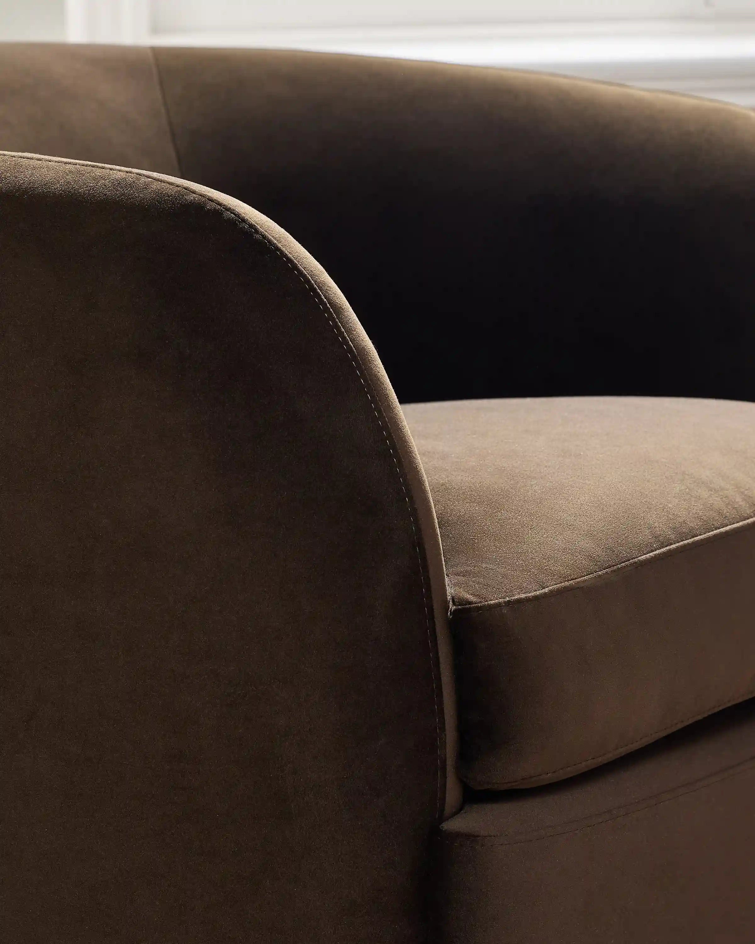 Performance Velvet Swivel Chair