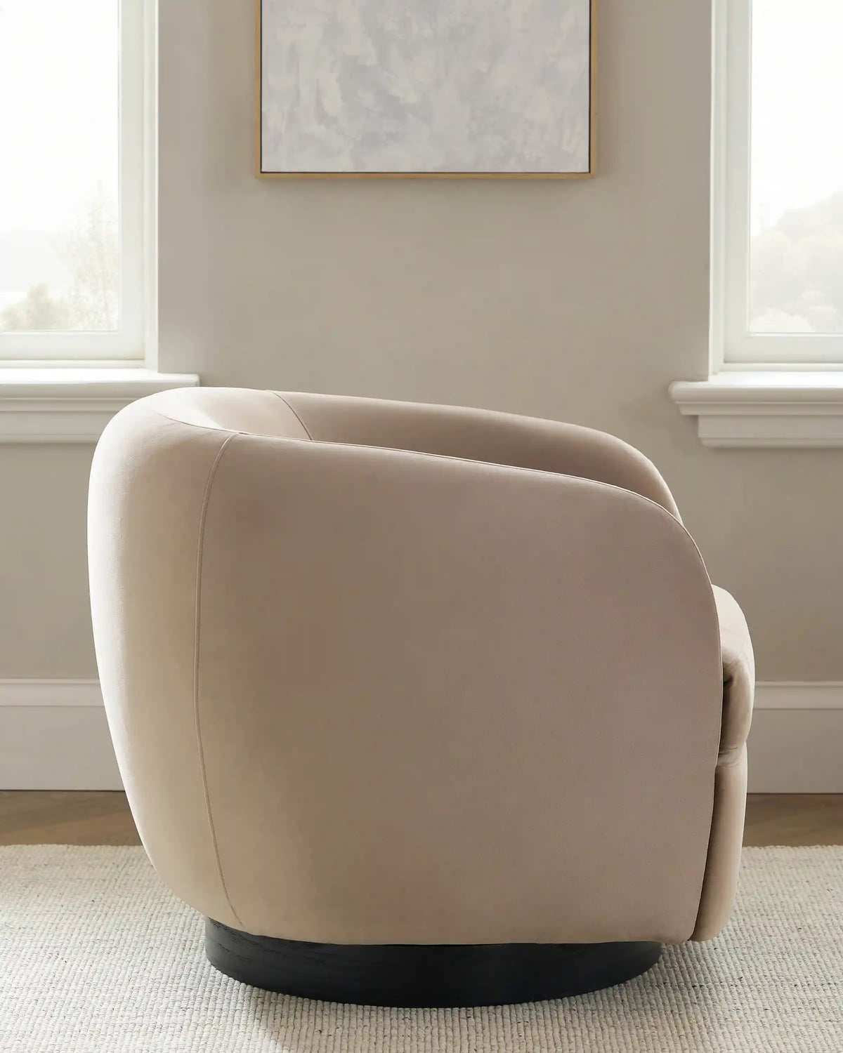Performance Velvet Swivel Chair