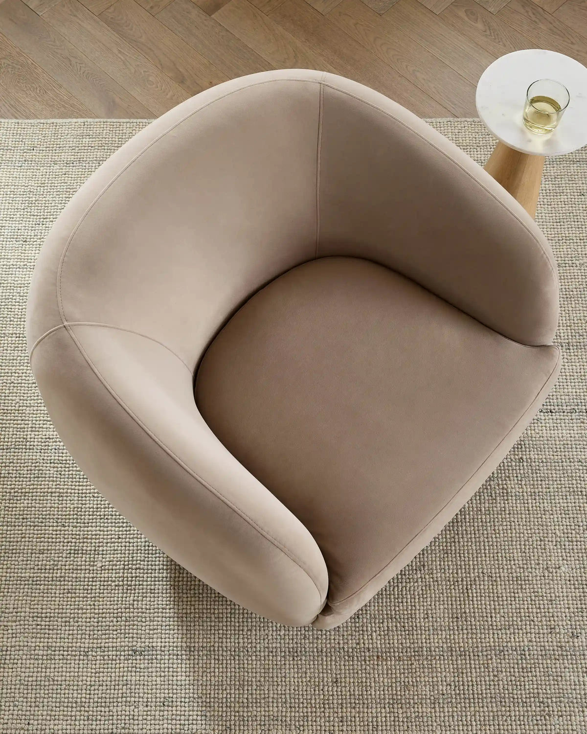 Performance Velvet Swivel Chair