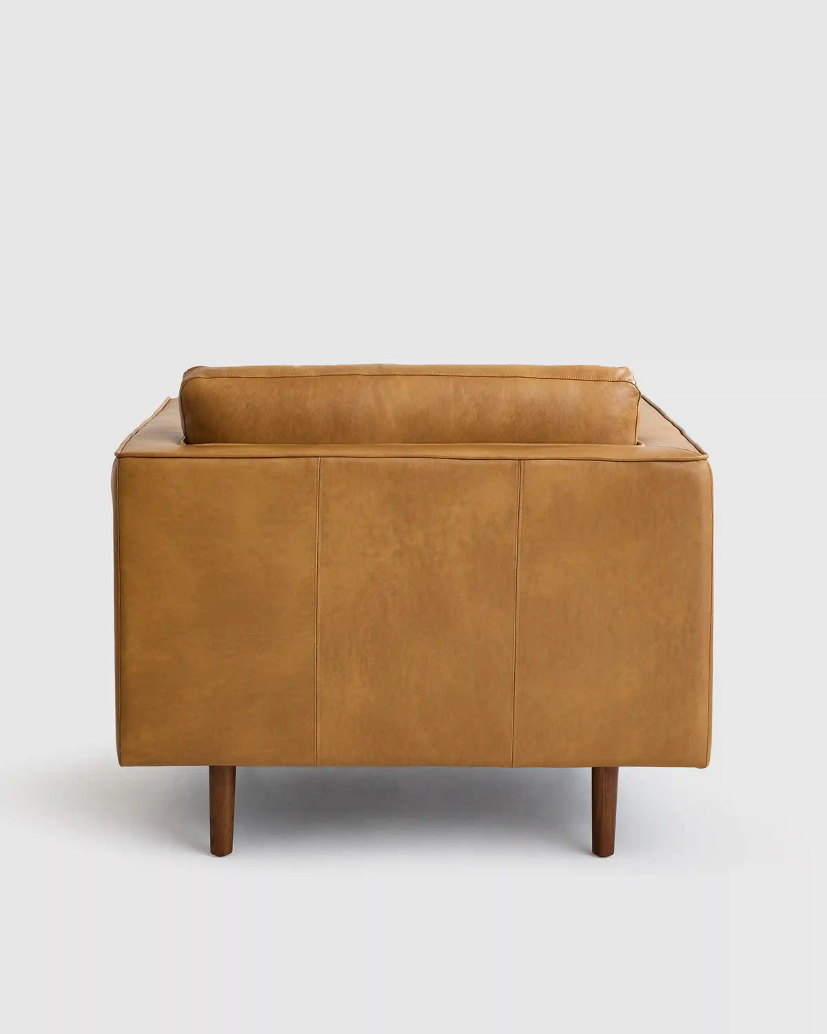 Italian Leather Midcentury Accent Chair