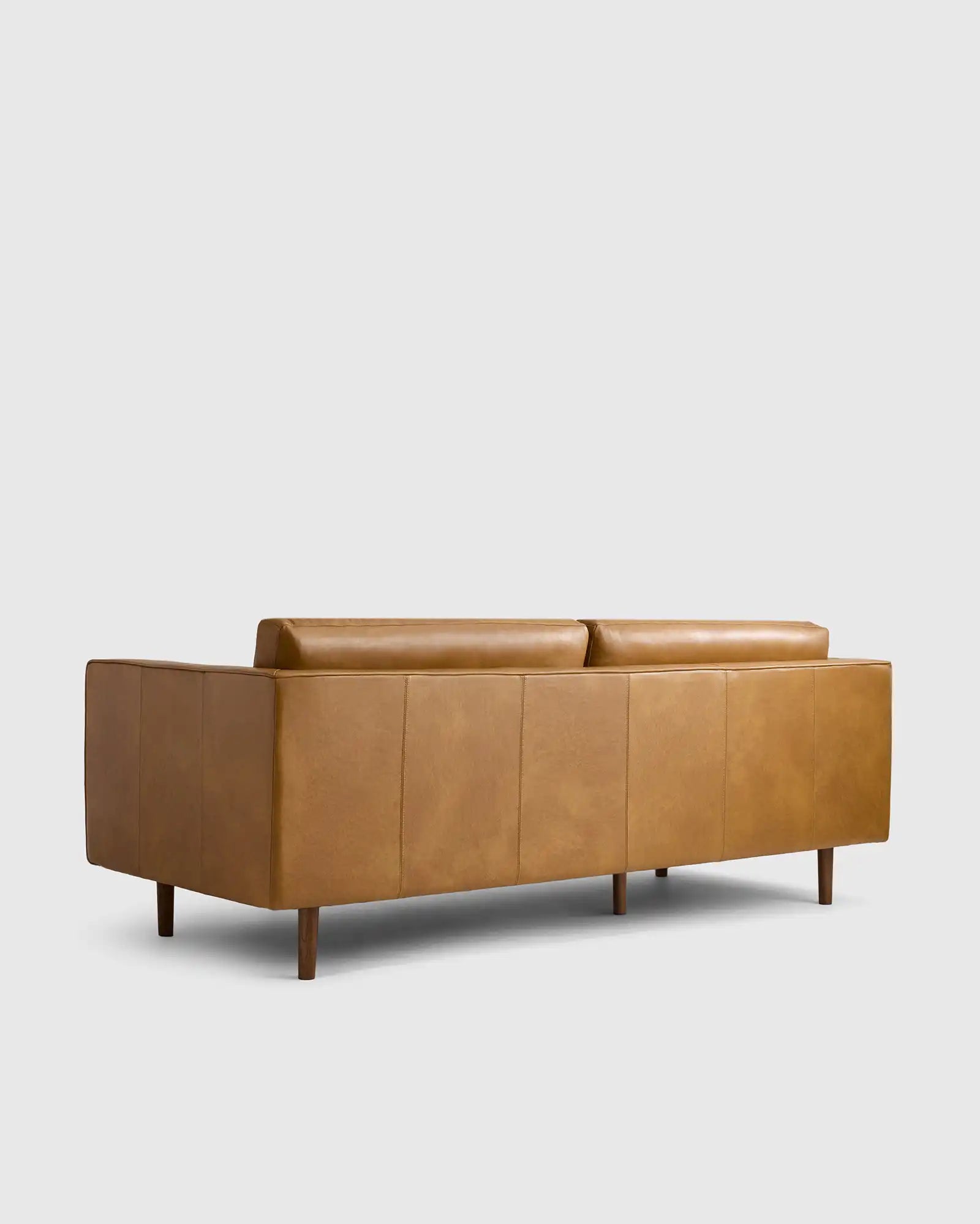 Italian Leather Midcentury Sofa