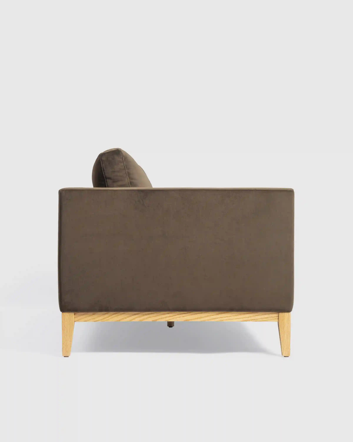 Performance Velvet Sofa with Solid Oak Base