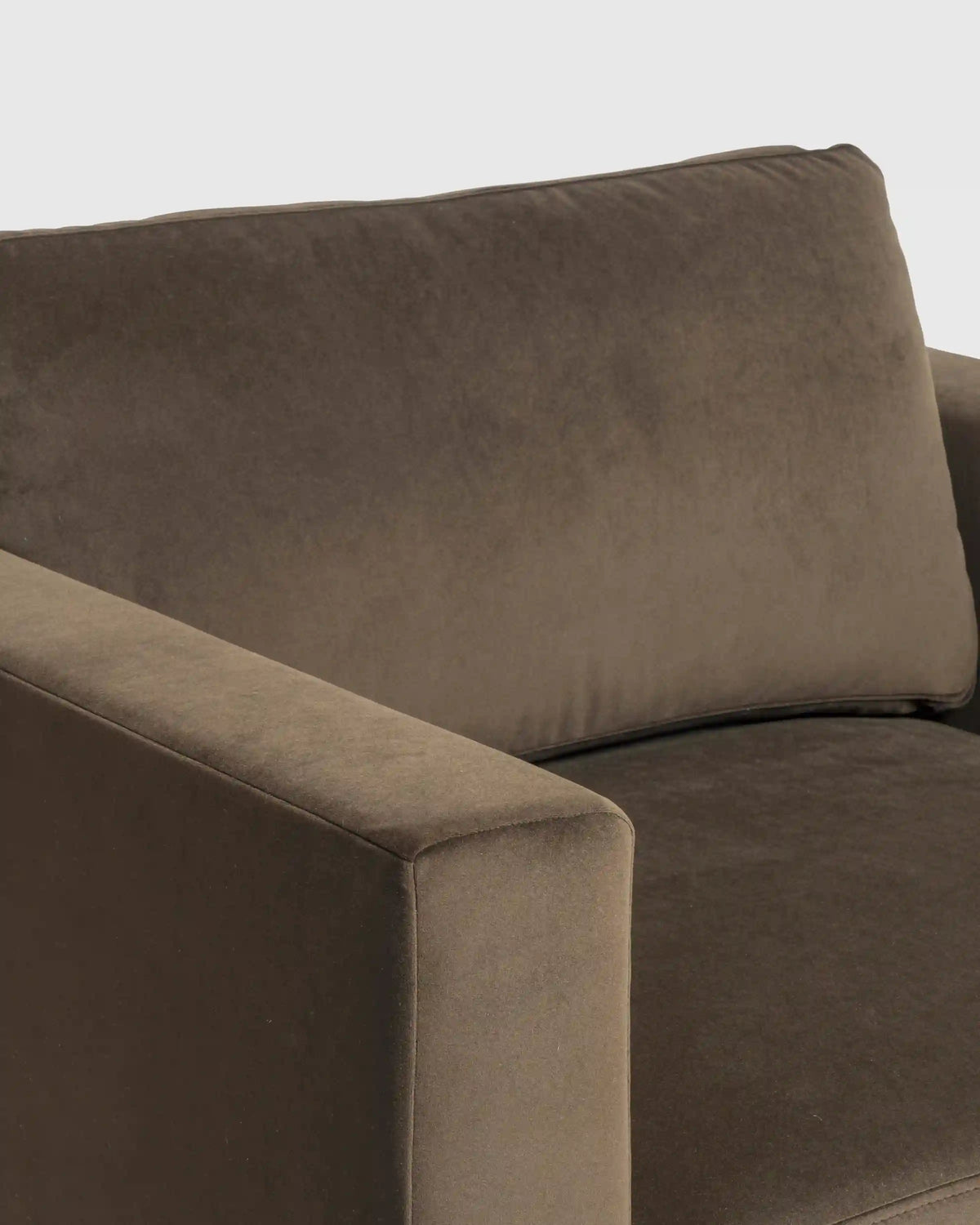 Performance Velvet Accent Chair with Solid Oak Base