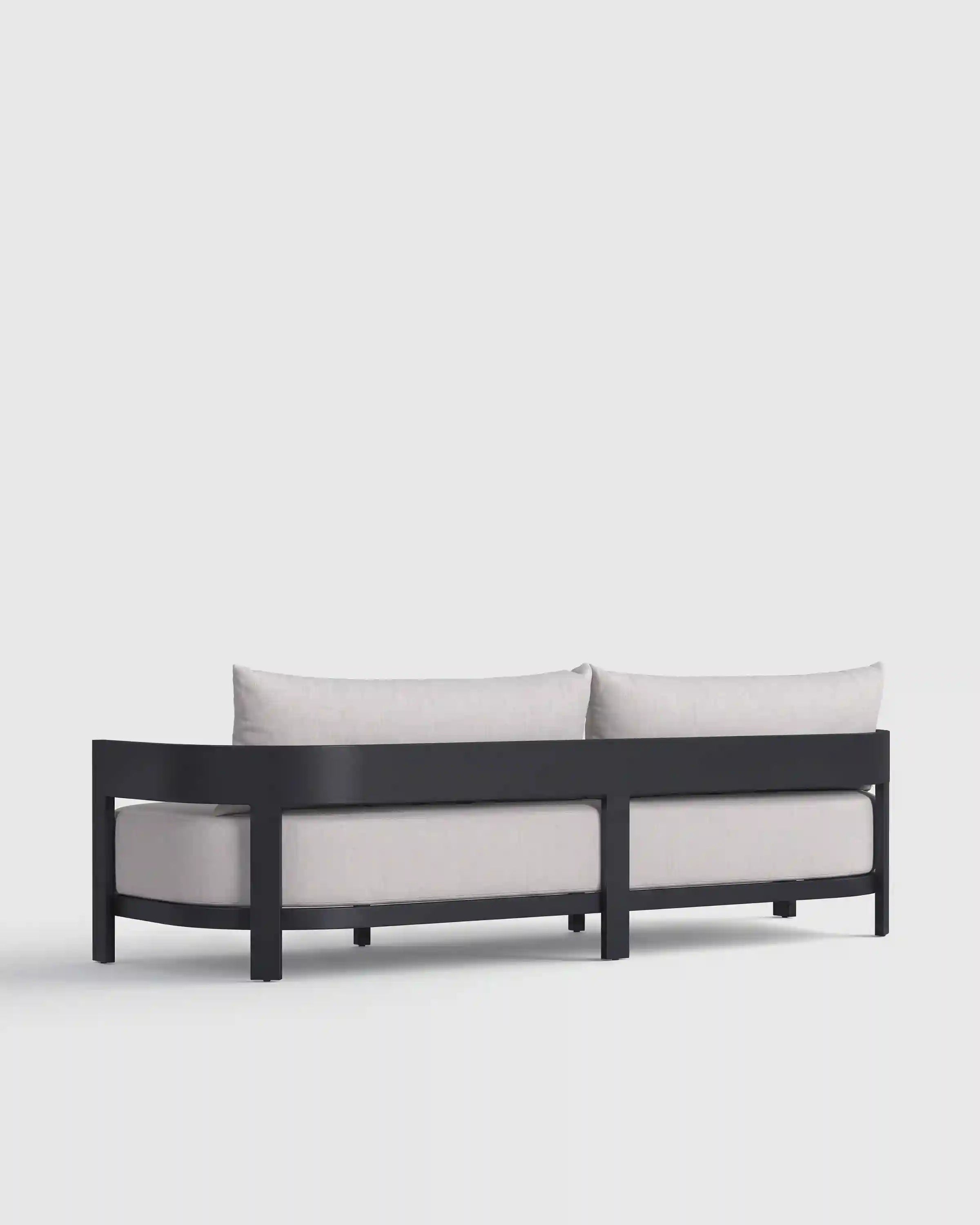 Curved Powder-Coated Aluminum Outdoor Sofa