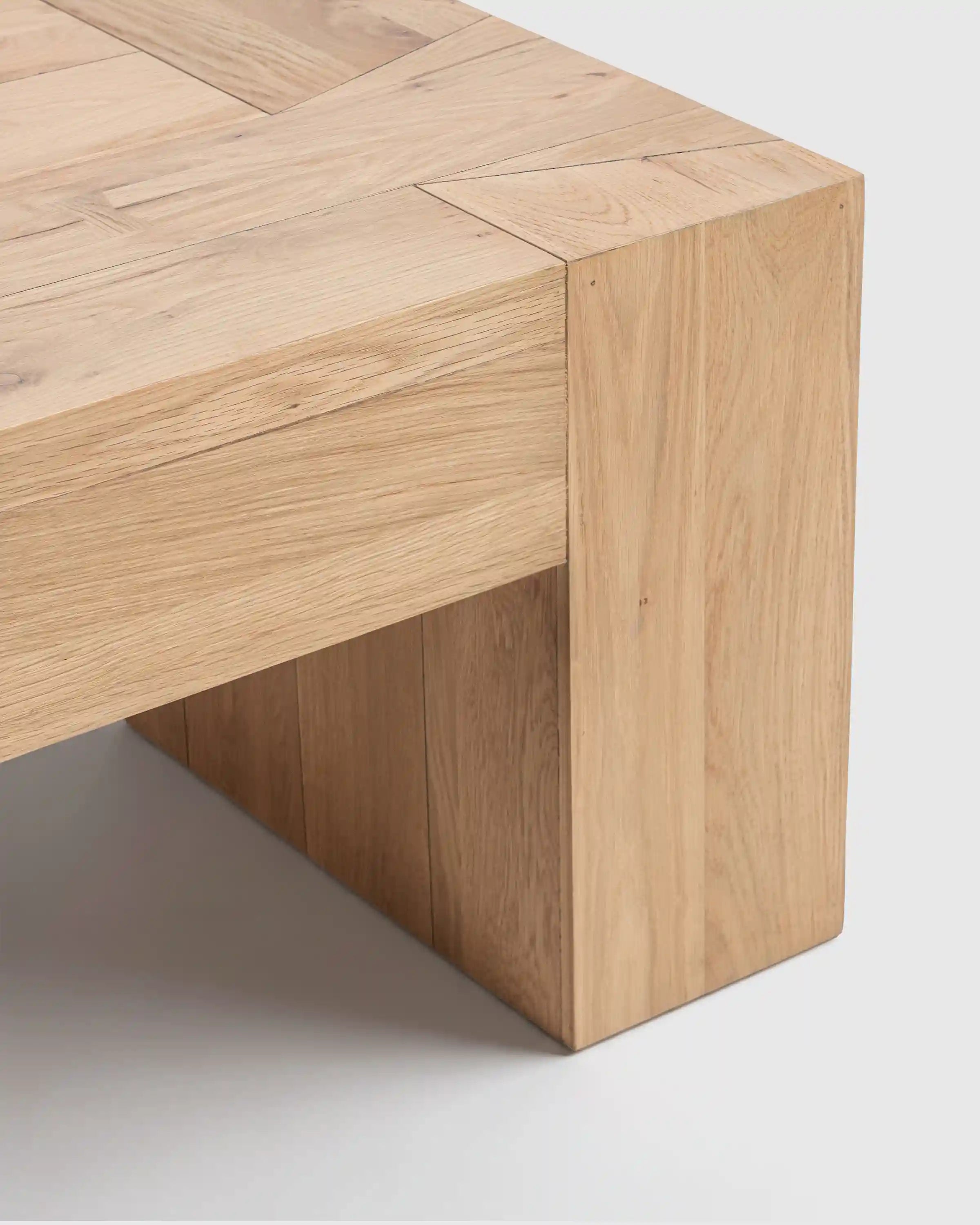 Reclaimed Oak Waterfall Coffee Table
