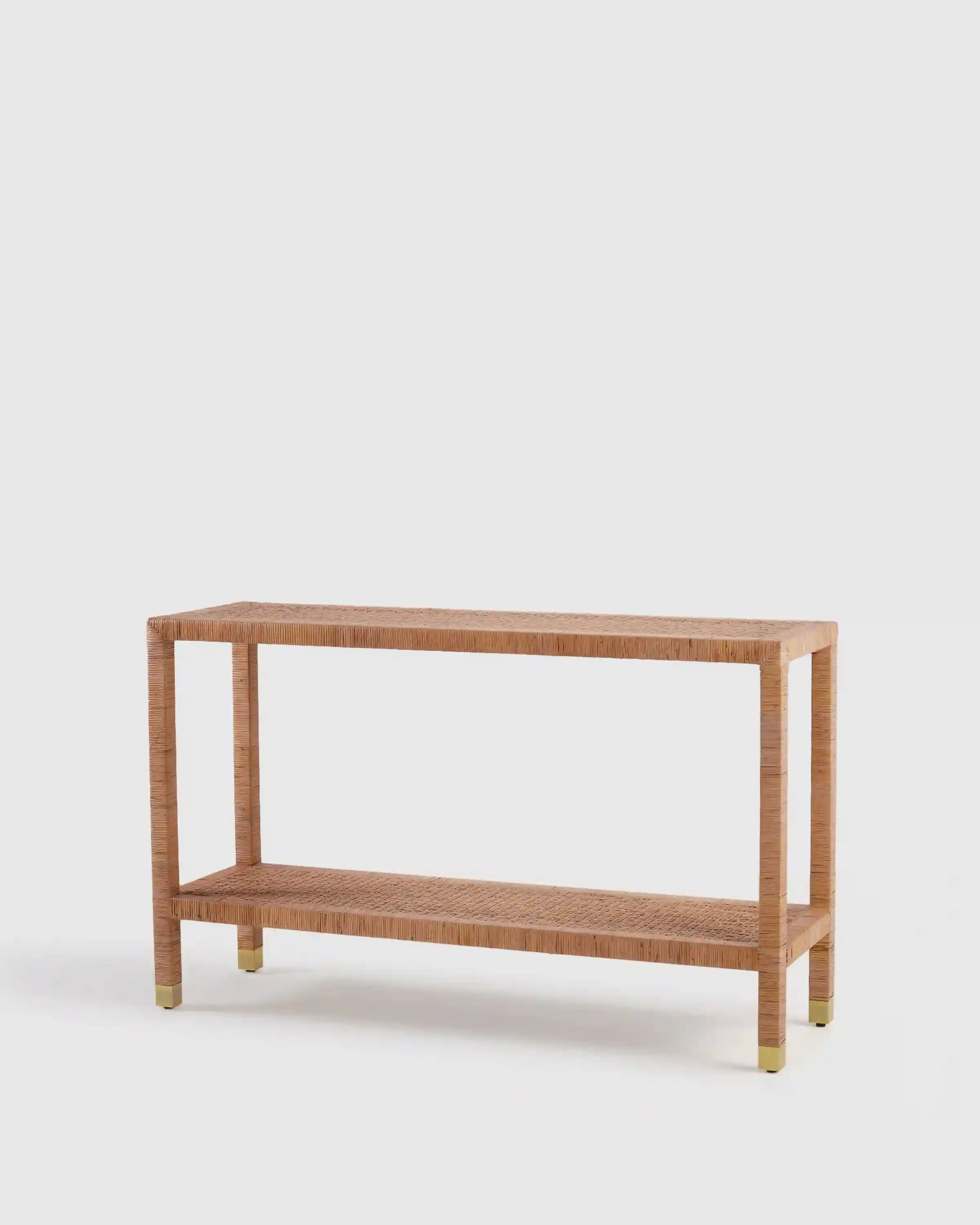 Handwoven Rattan Console Table