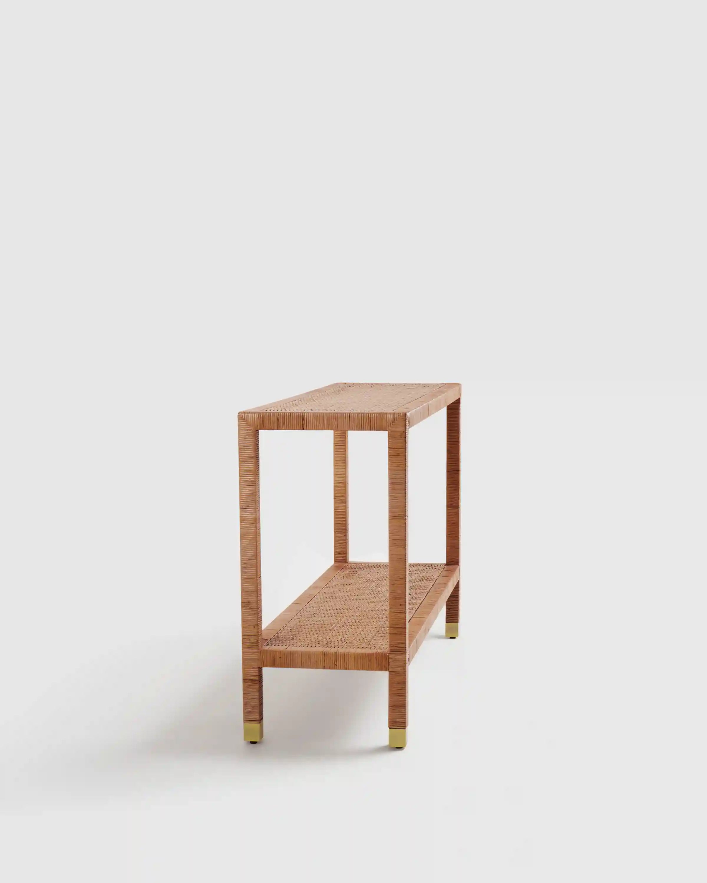 Handwoven Rattan Console Table